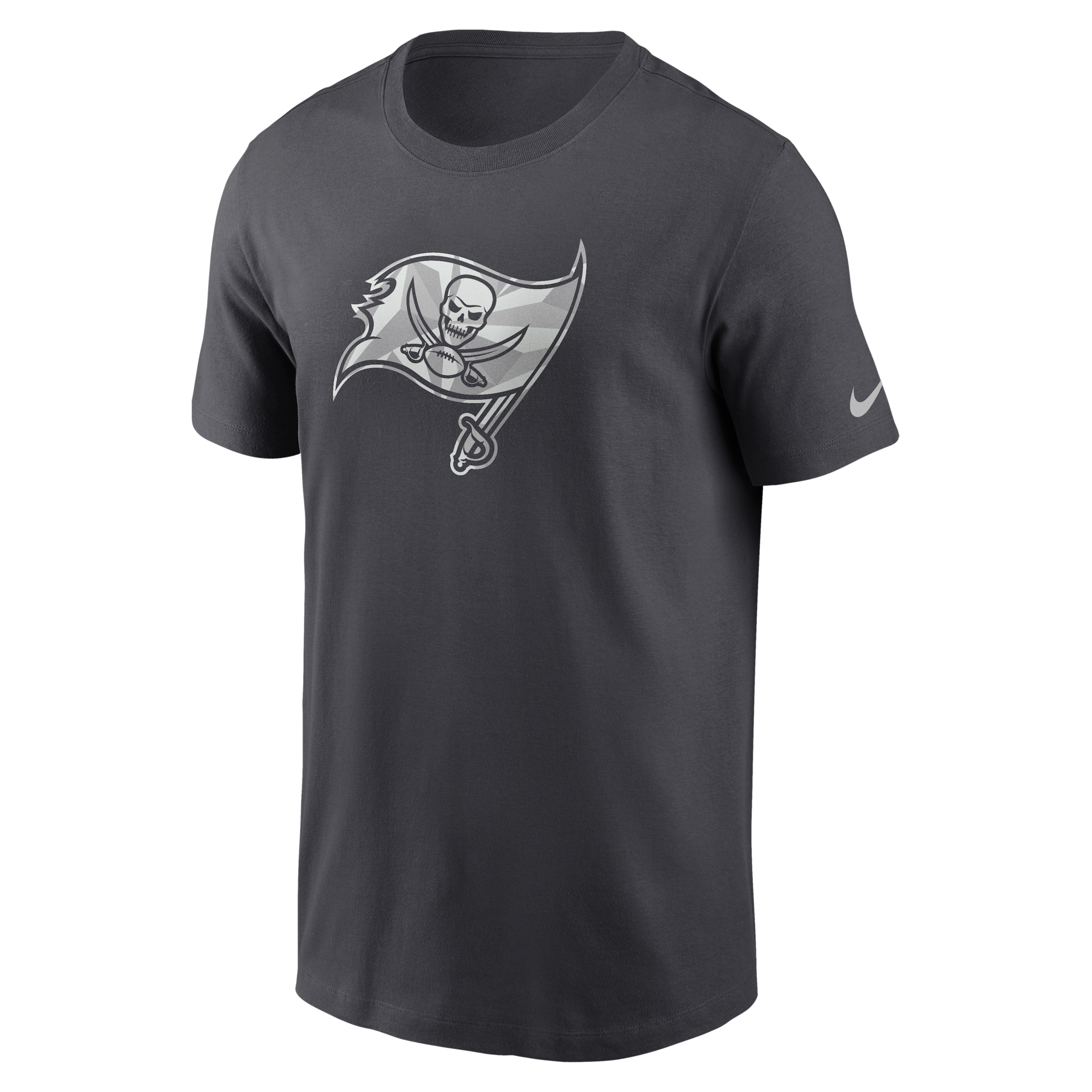 Tampa Bay Buccaneers Fractal Logo Nike Men's NFL T-Shirt in Grey | NP9906F8B-XER