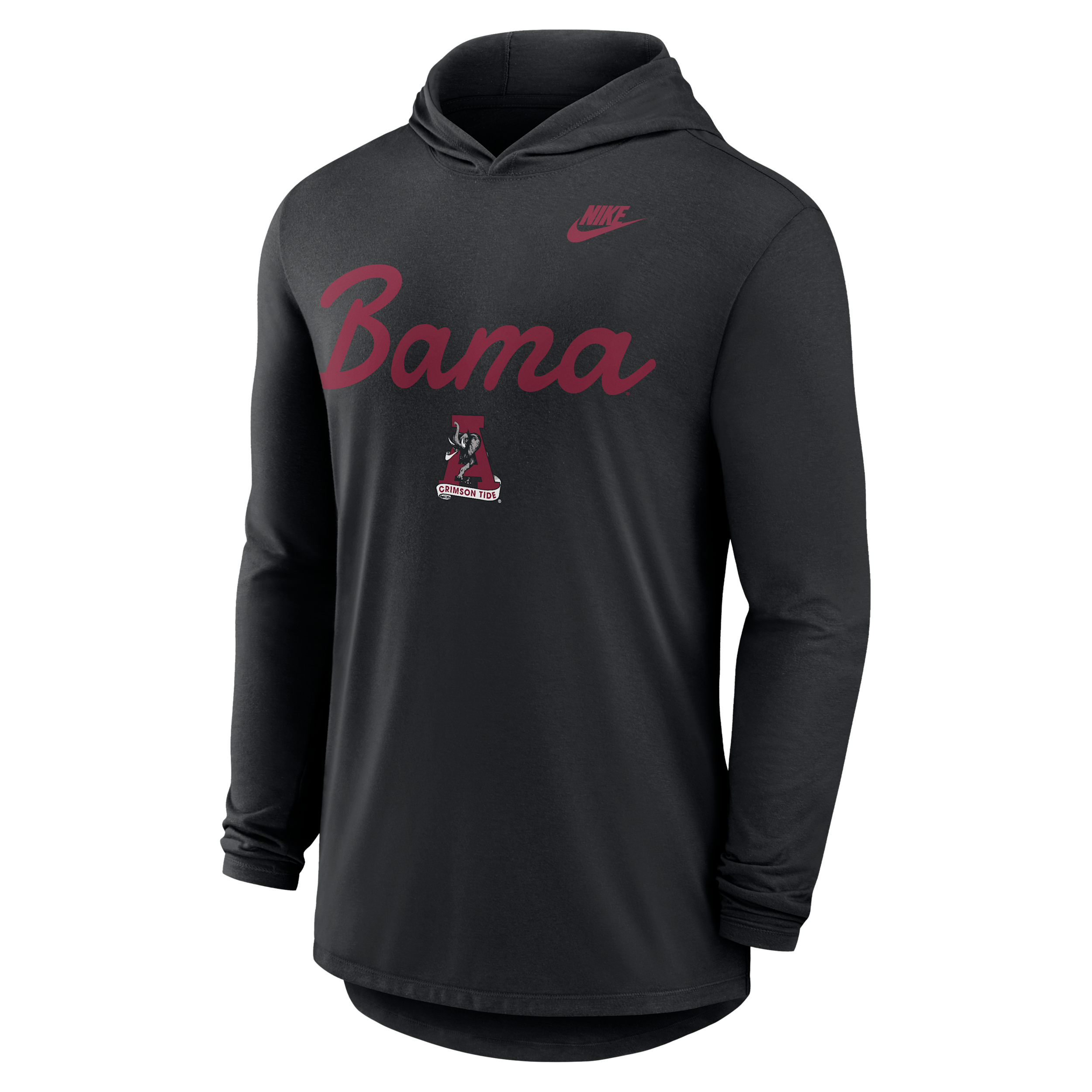 Alabama Legacy Nike Men's Dri-FIT College Long-Sleeve Hooded Top in Black | 01NB00AABV-L4T