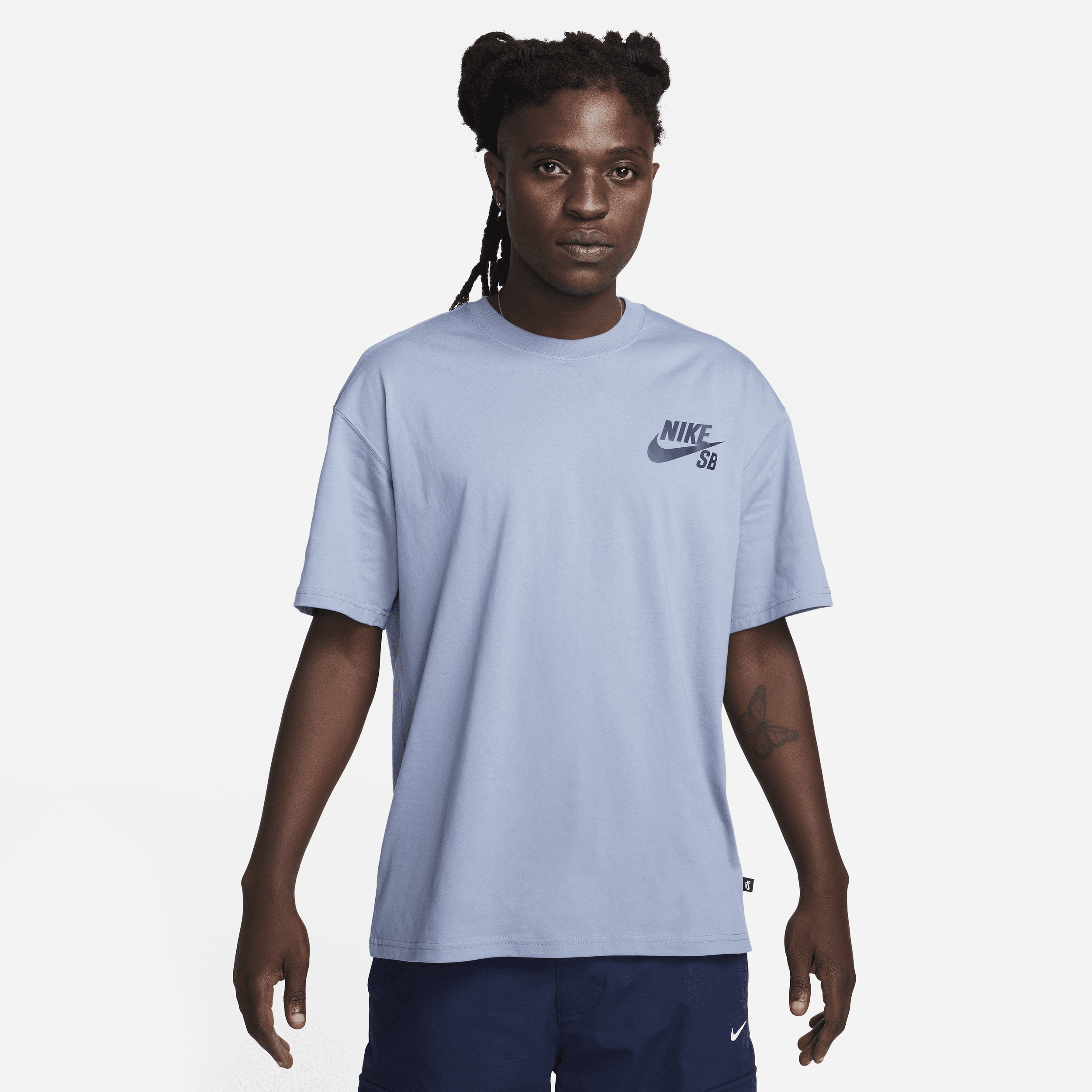 Nike Men's  Sb Logo Skate T-shirt In Blue