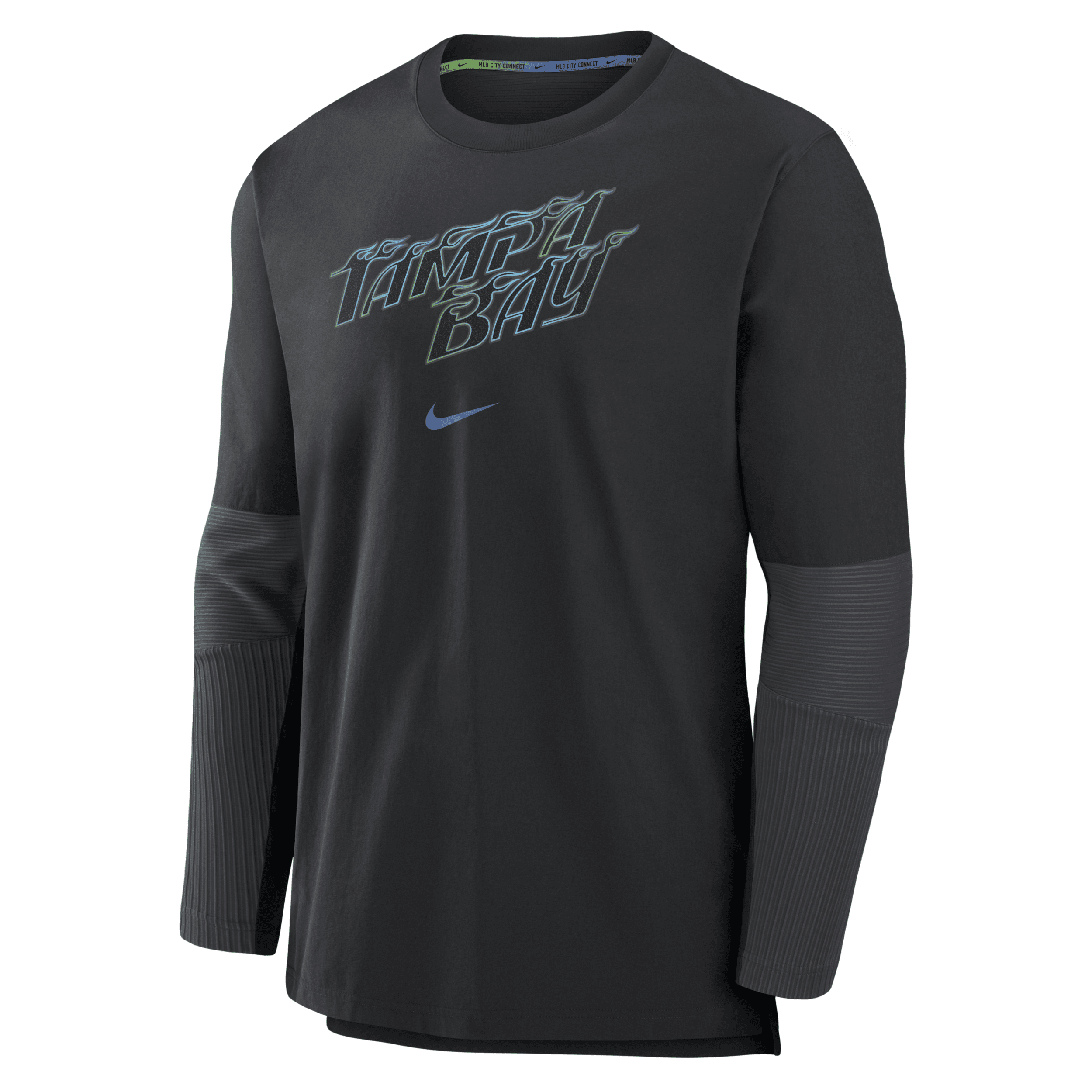 Shop Nike Tampa Bay Rays Authentic Collection City Connect Player  Men's Dri-fit Mlb Pullover Jacket In Black