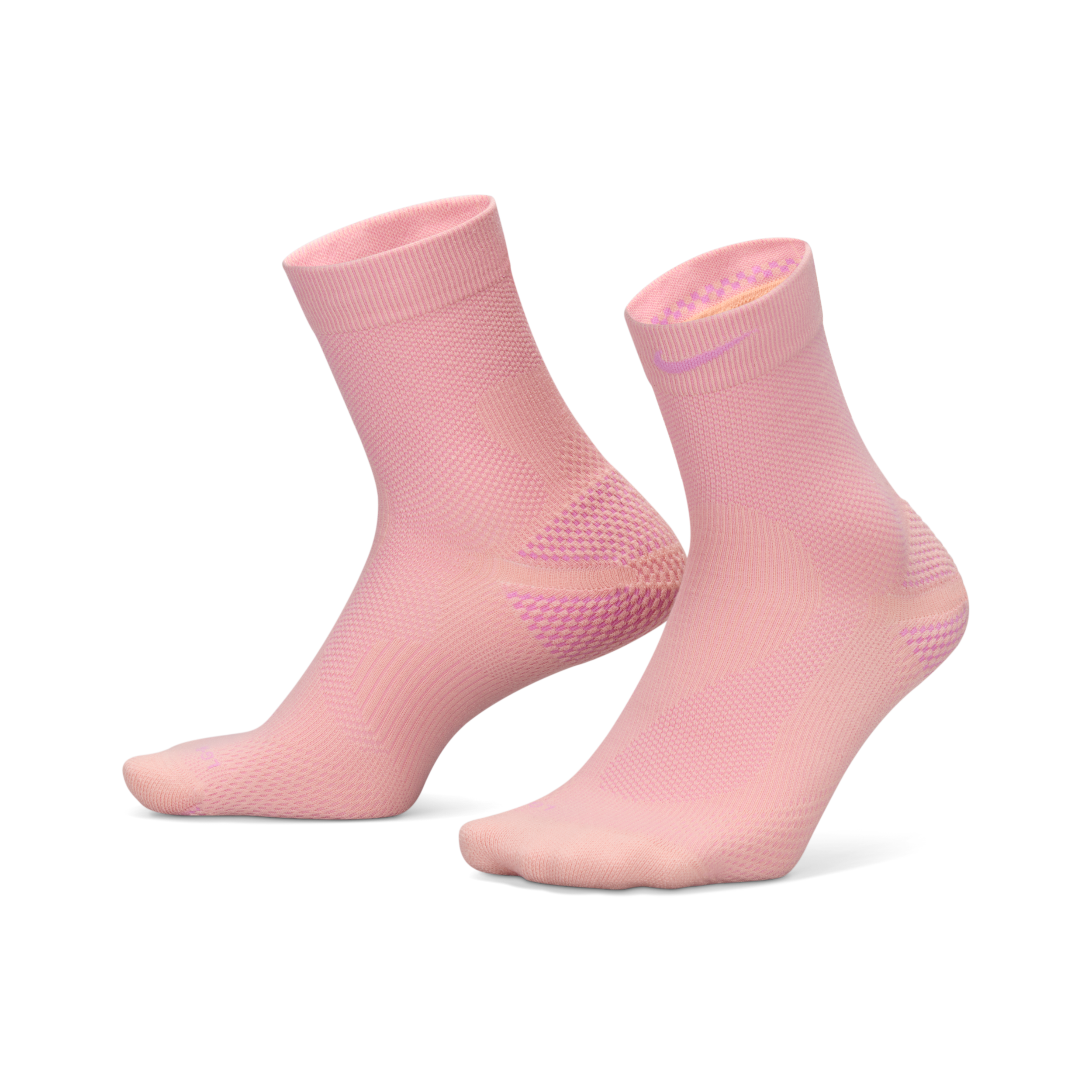 Nike Unisex Run Lightweight Running Micro-Crew Socks (1 Pair) in Orange | IB6114-800