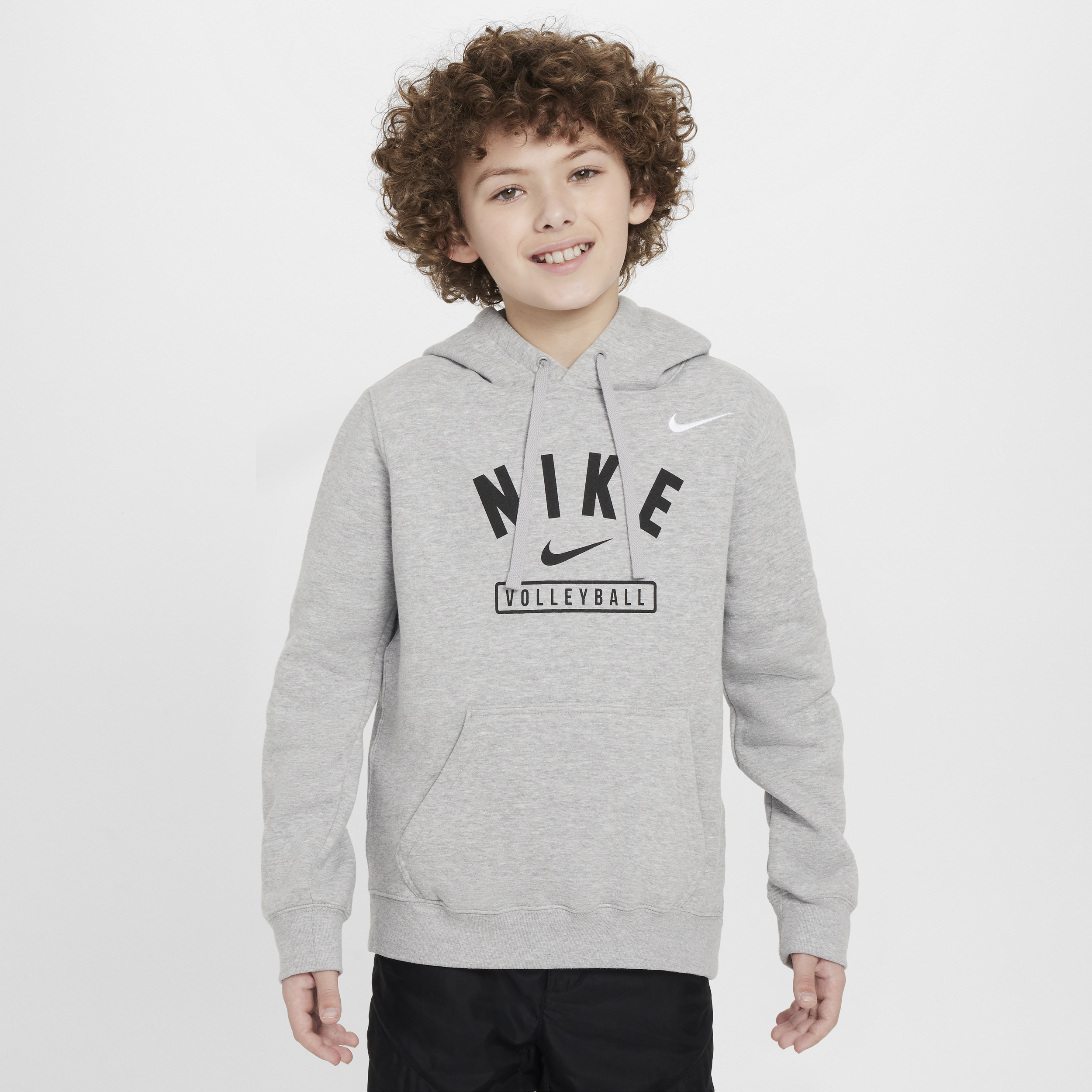 Nike Big Kids' Volleyball Pullover Hoodie In Grey