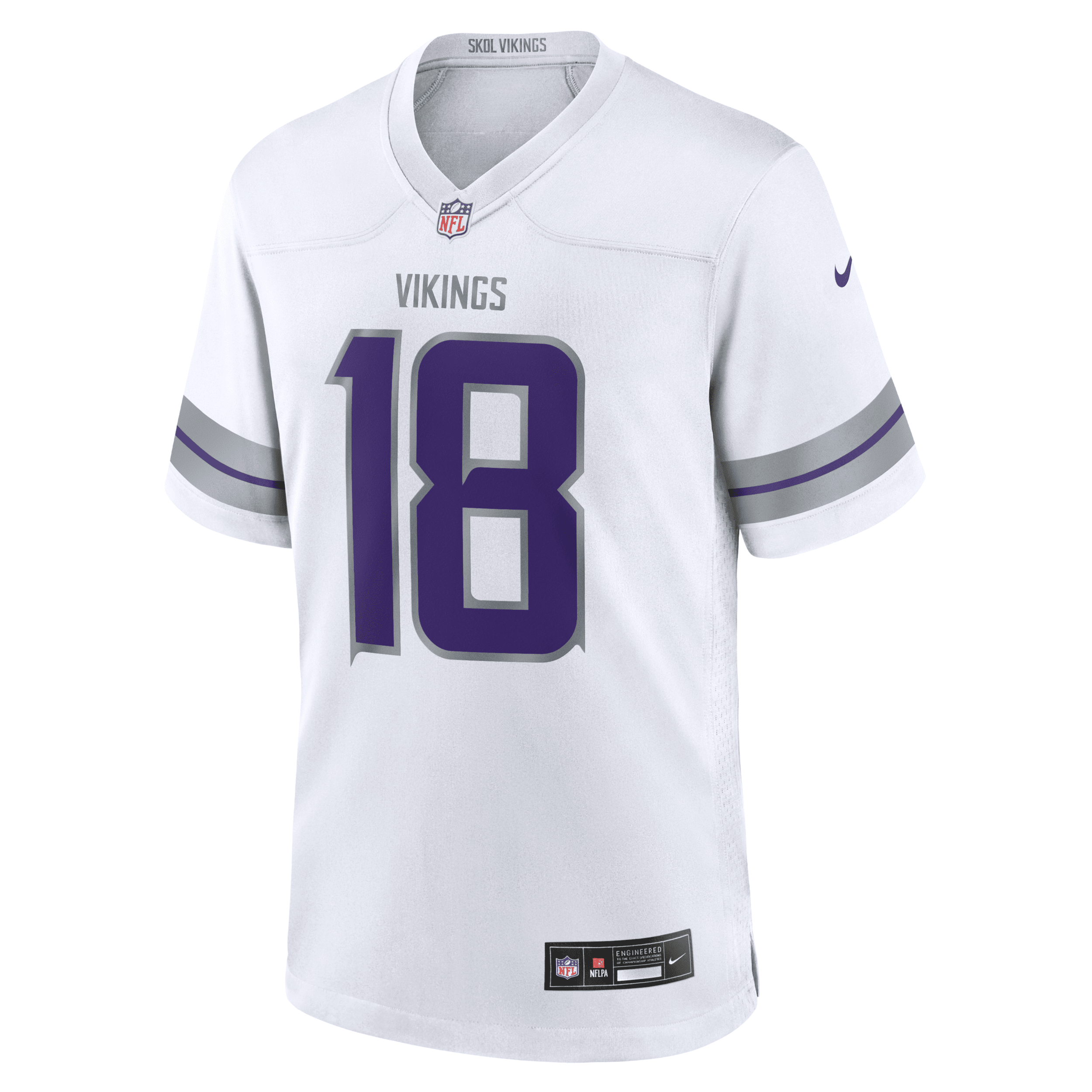 Justin Jefferson Minnesota Vikings Nike Men's NFL Game Jersey in White | 67NM0BAZ9MF-00O