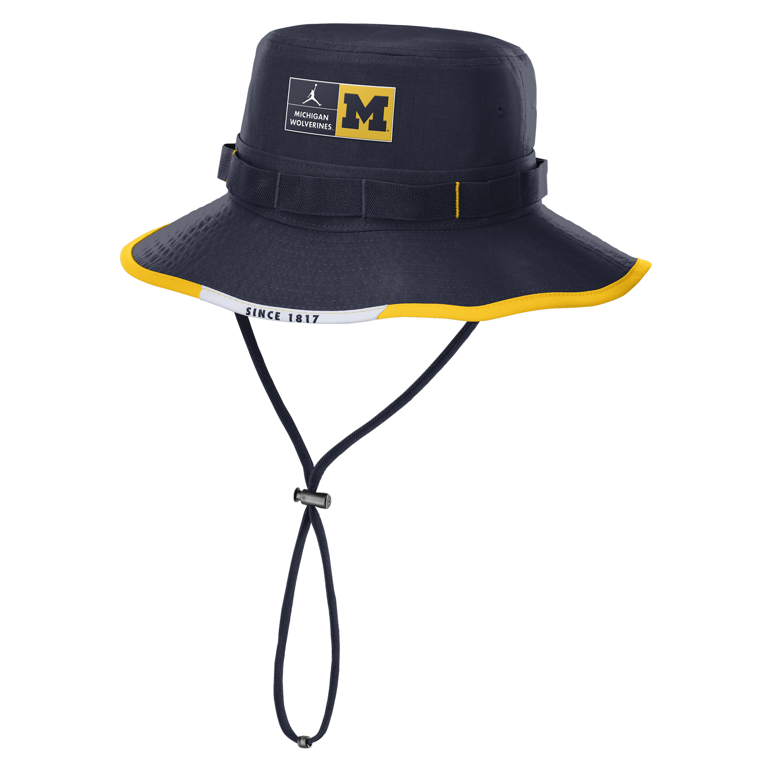 Jordan Men's Navy Michigan Wolverines Apex Swoosh Boonie Hat In Black
