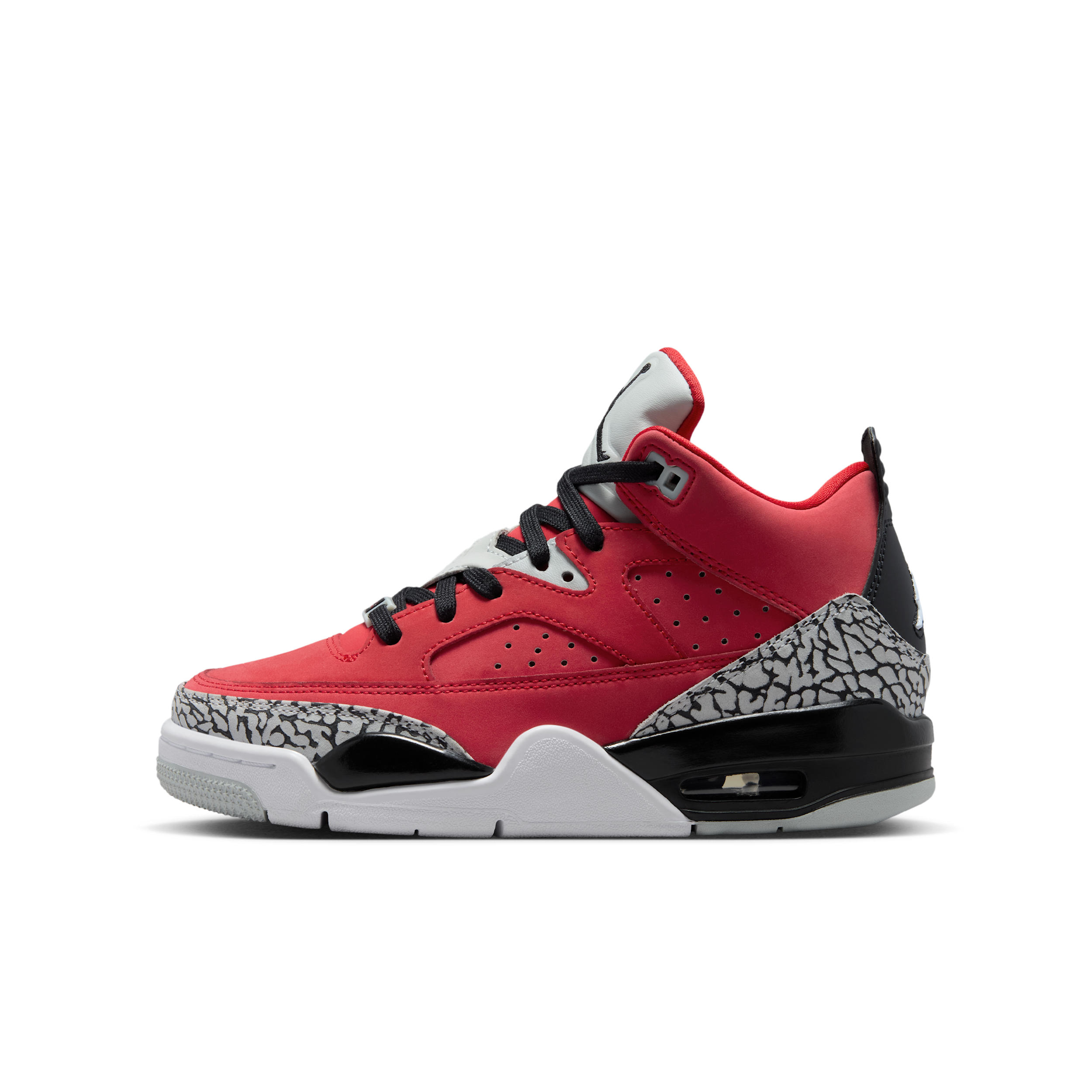 Jordan Kids' Grade School Son of Mars Low Basketball Shoes, Size 4.5, Red/Black/Grey/White