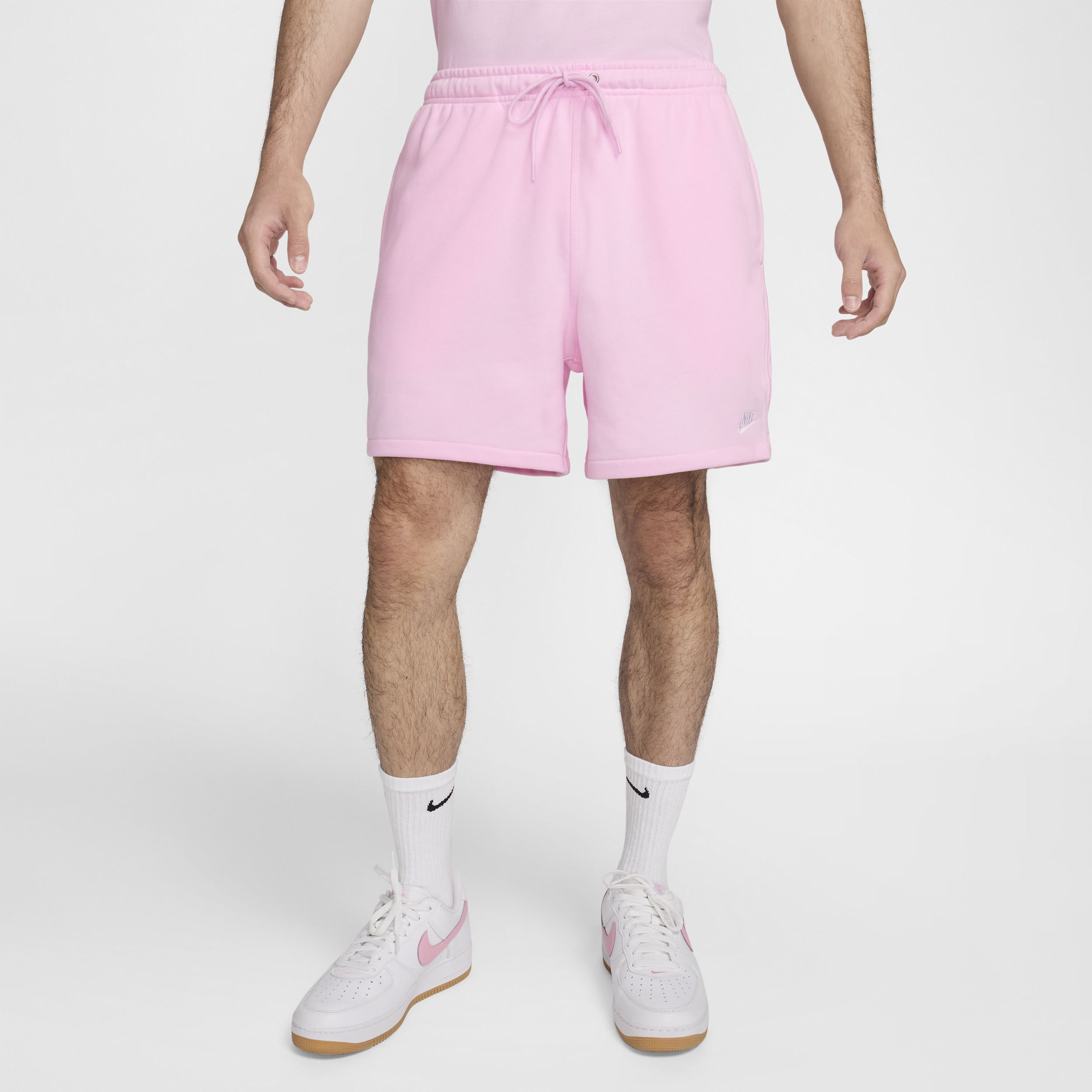 Nike Men's Club French Terry Flow Shorts In Pink