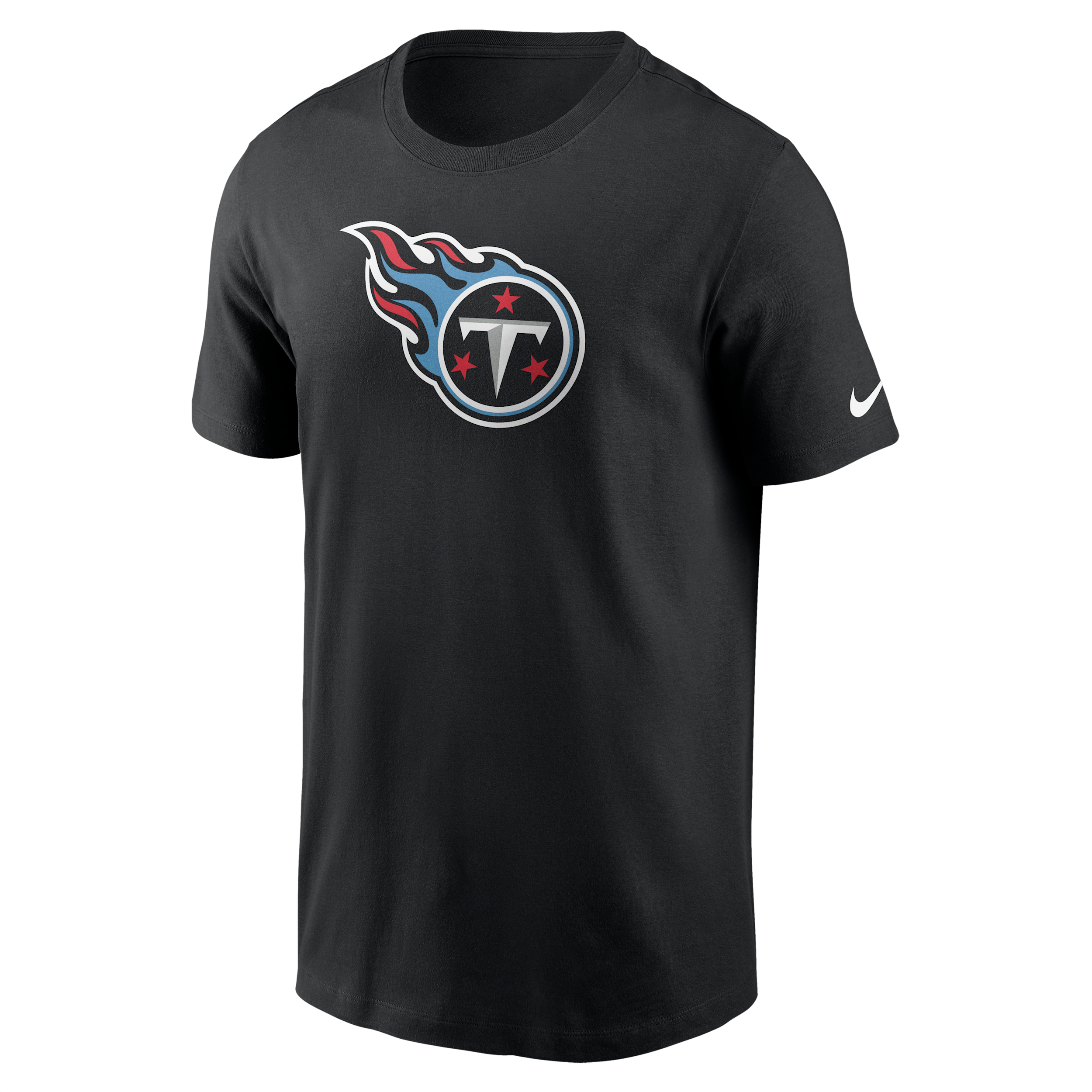 Nike Black Tennessee Titans Logo Essential T-shirt In Black