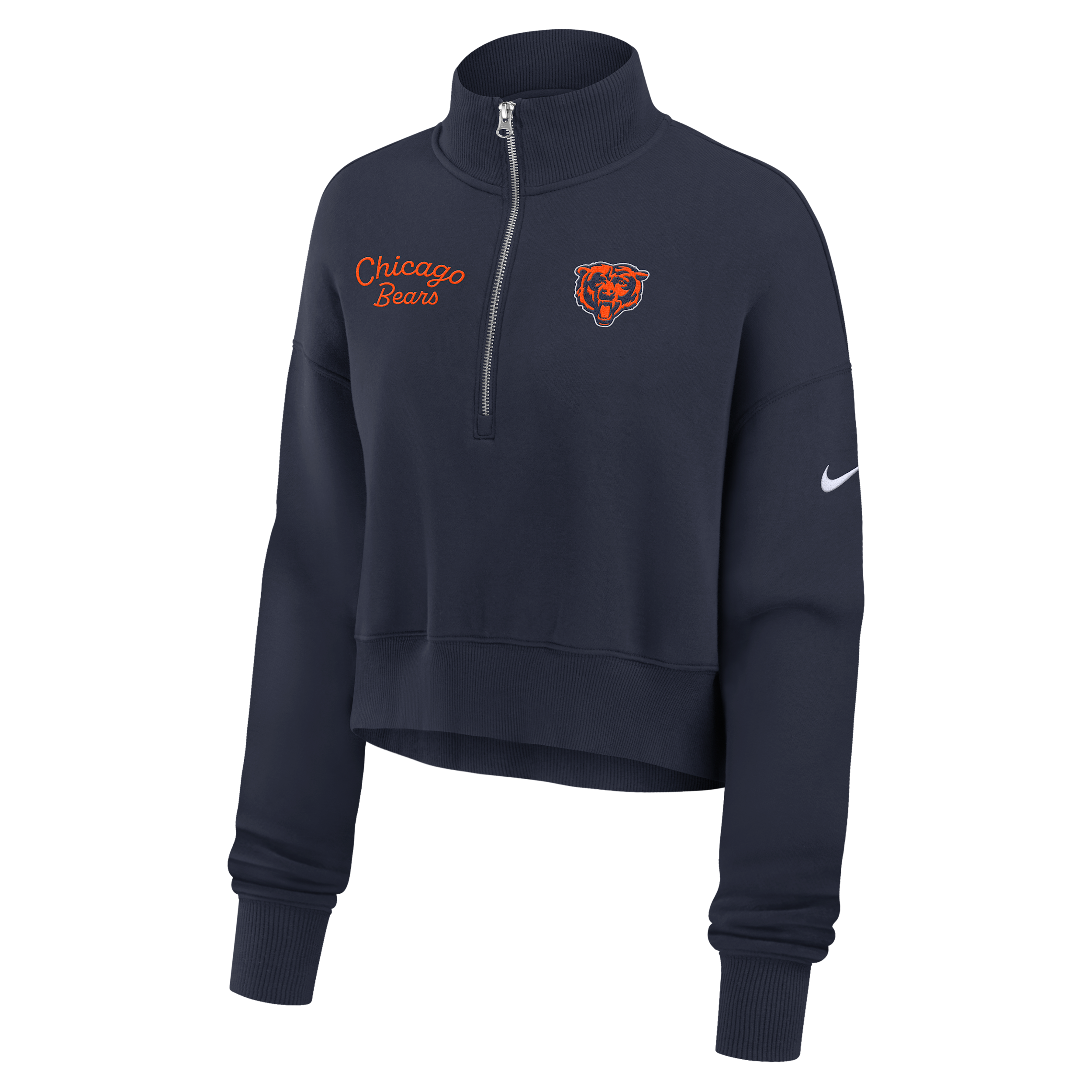 Nike Navy Chicago Bears Primetime Phoenix Half-zip Sweatshirt In Blue