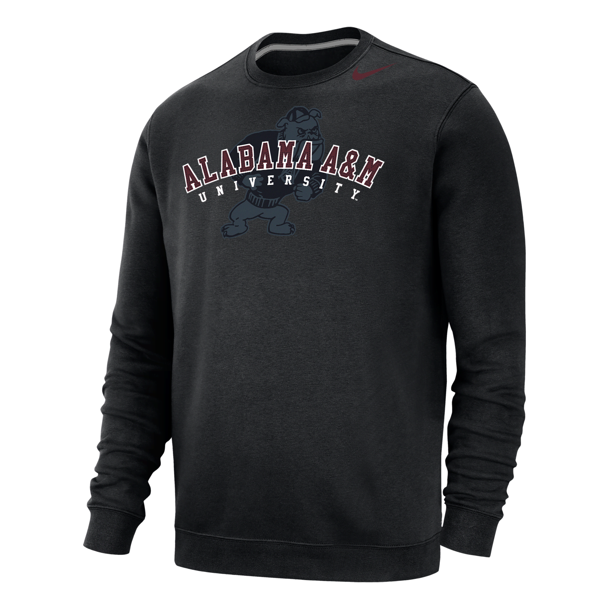 Nike Men's College Club Fleece (alabama A&m) Sweatshirt In Black
