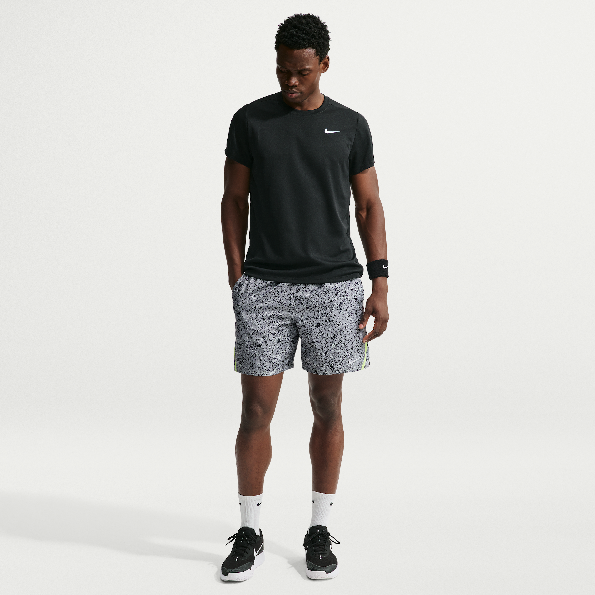 Nike Men's Court Victory Dri-FIT 7" Shorts in Grey | IB1080-090