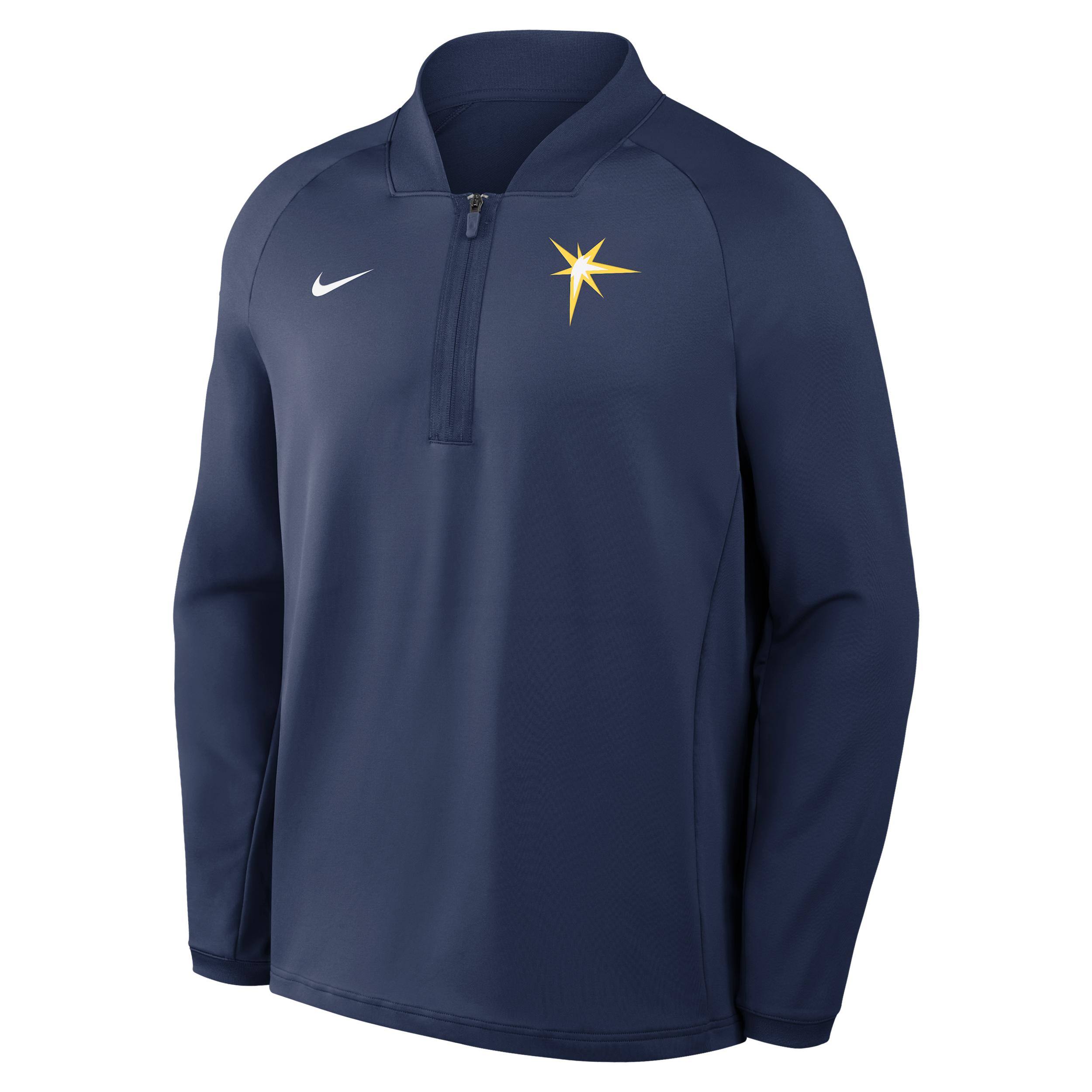Tampa Bay Rays Authentic Collection Nike Men's Dri-FIT MLB 1/2-Zip Long-Sleeve Top in Blue | 04H944BTPA-KRR