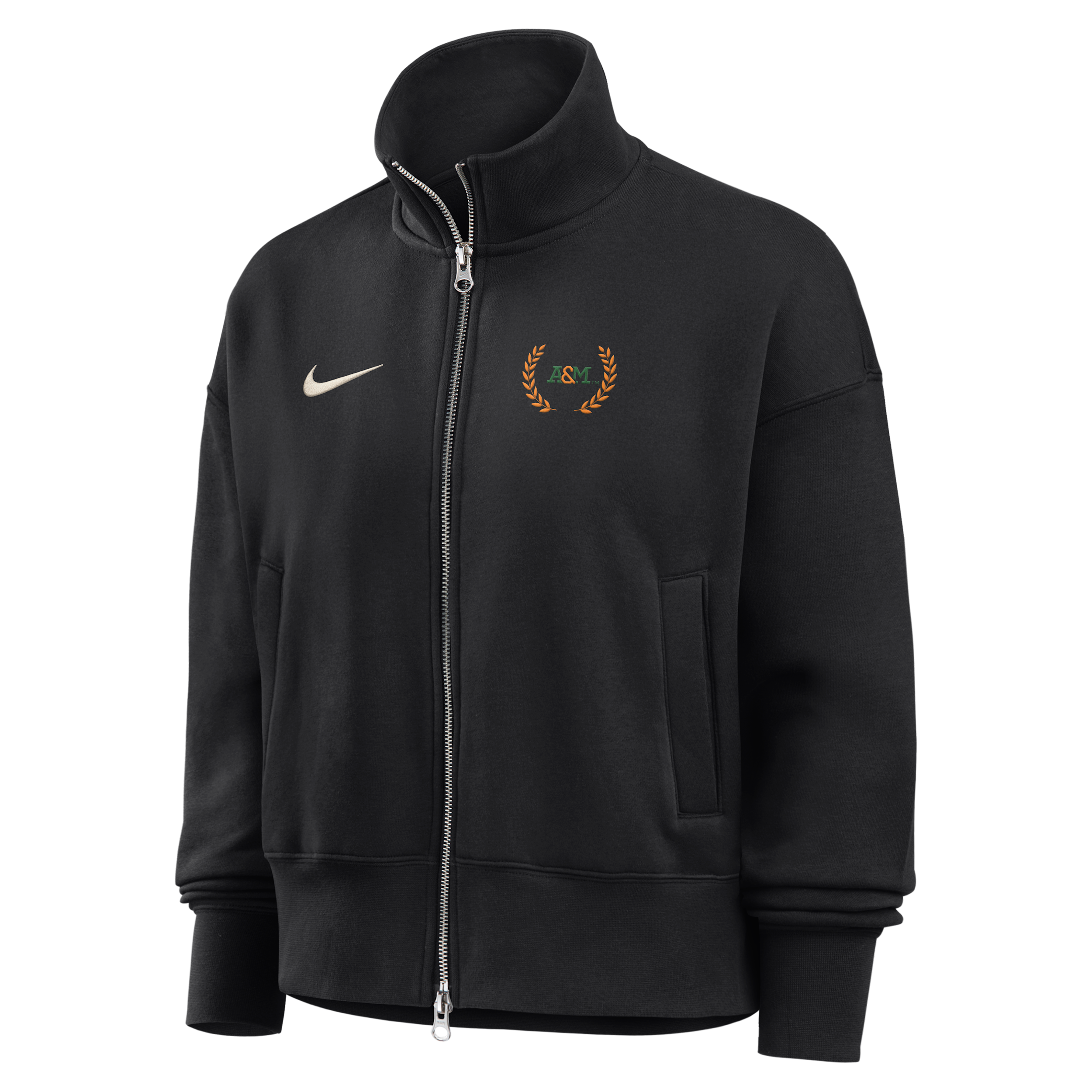 Nike Women's College (Florida A&M University) Nike Women's Phoenix Fleece Track Jacket in Black | ZW052NFAMU26-BLK