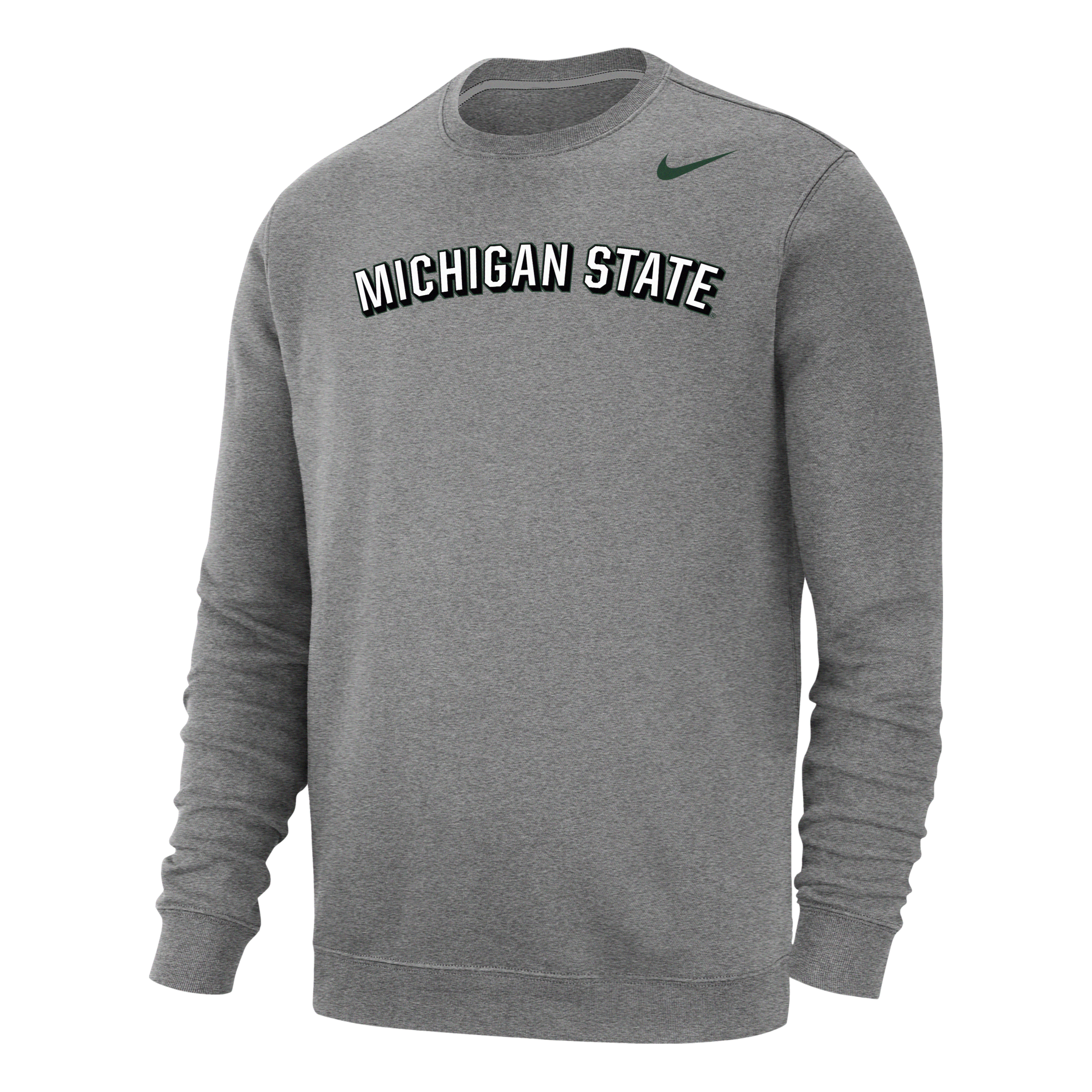 Nike Michigan State Club Fleece  Men's College Sweatshirt In Grey