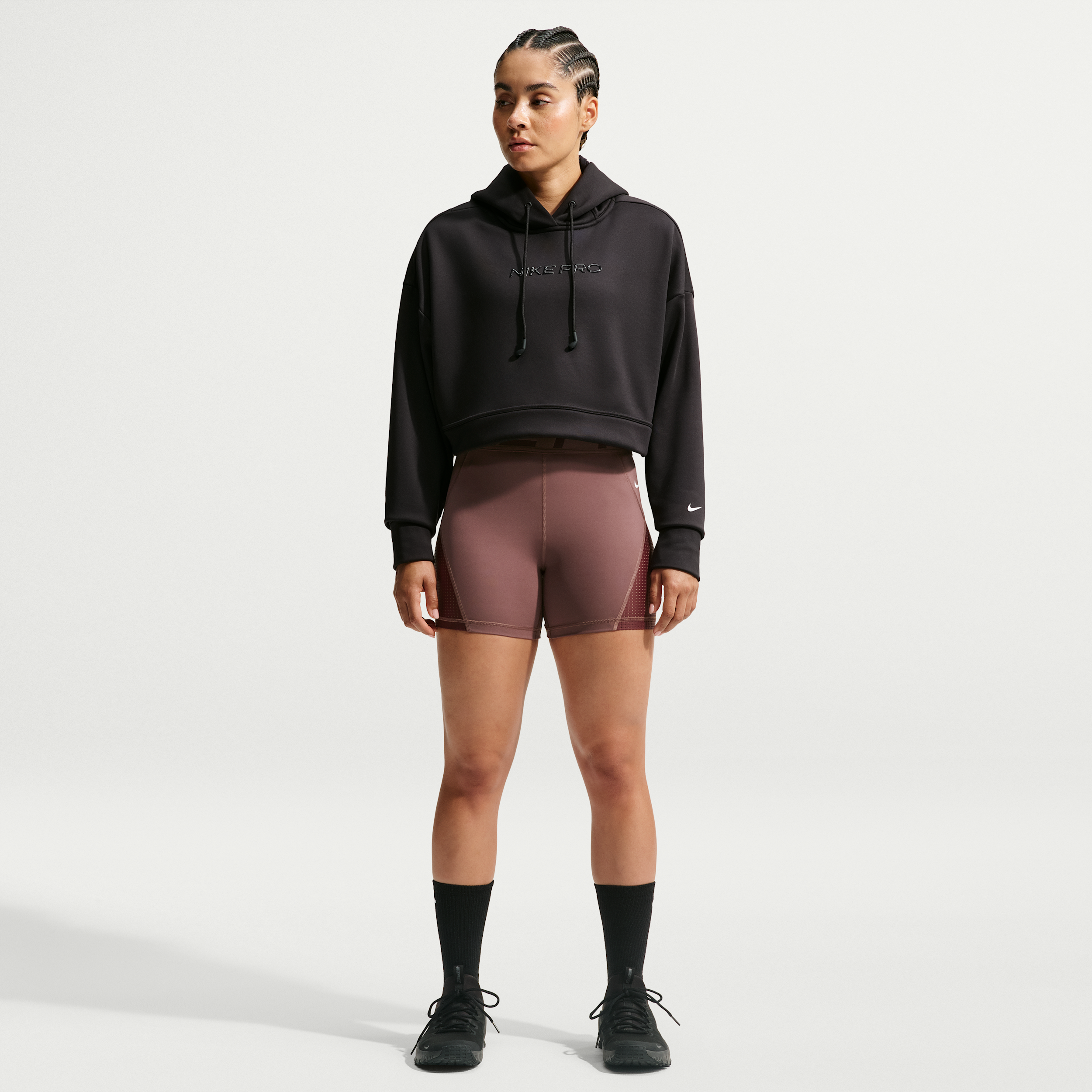 Women's Nike Pro Sculpt Dri-FIT High-Waisted 5" Biker Shorts in Purple | IB9103-502
