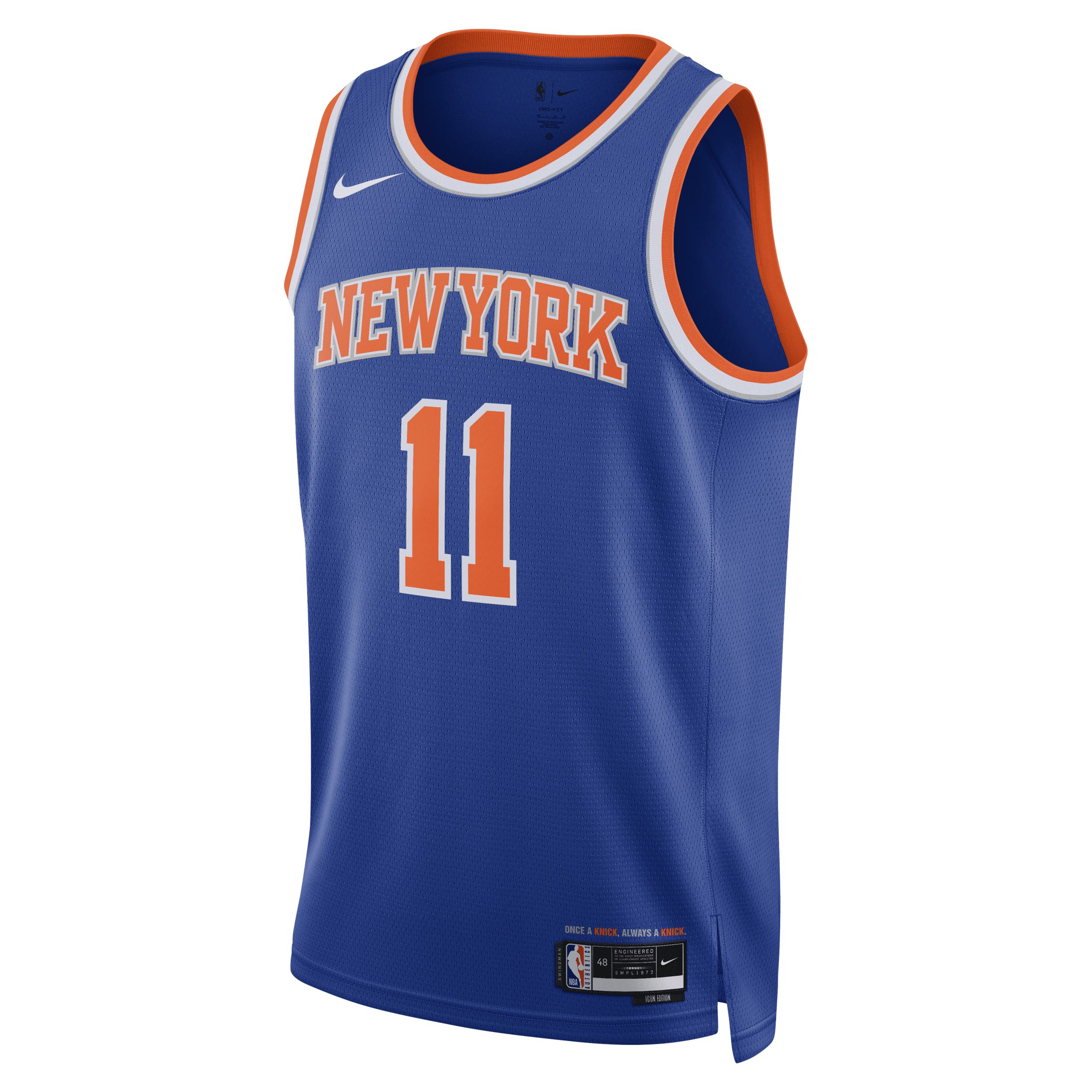 Nike New York Knicks Icon Edition 2022/23  Men's Dri-fit Nba Swingman Jersey In Blue