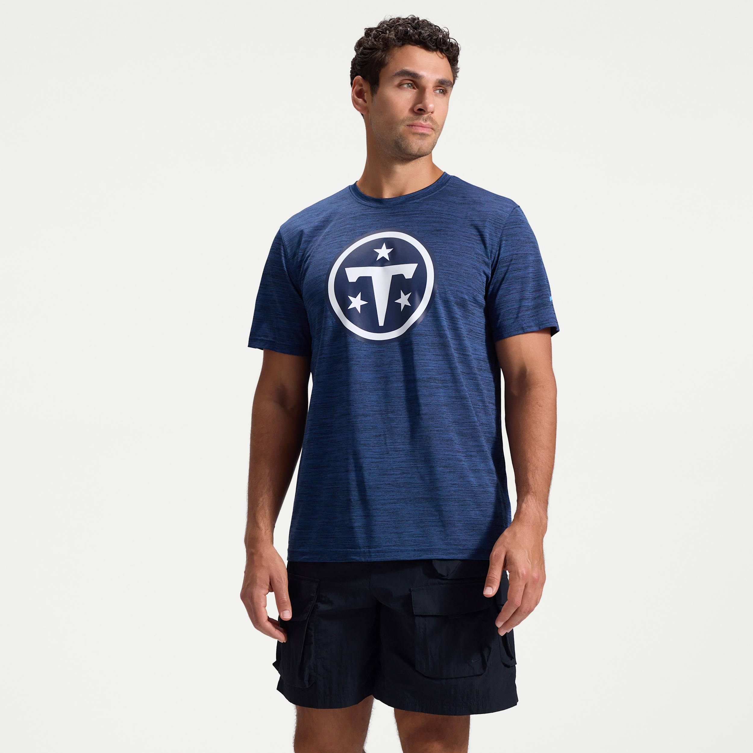 Tennessee Titans Rivalries Collection Sideline Velocity Nike Men's Dri-FIT NFL T-Shirt in Blue | 02ER41S9V-B3C