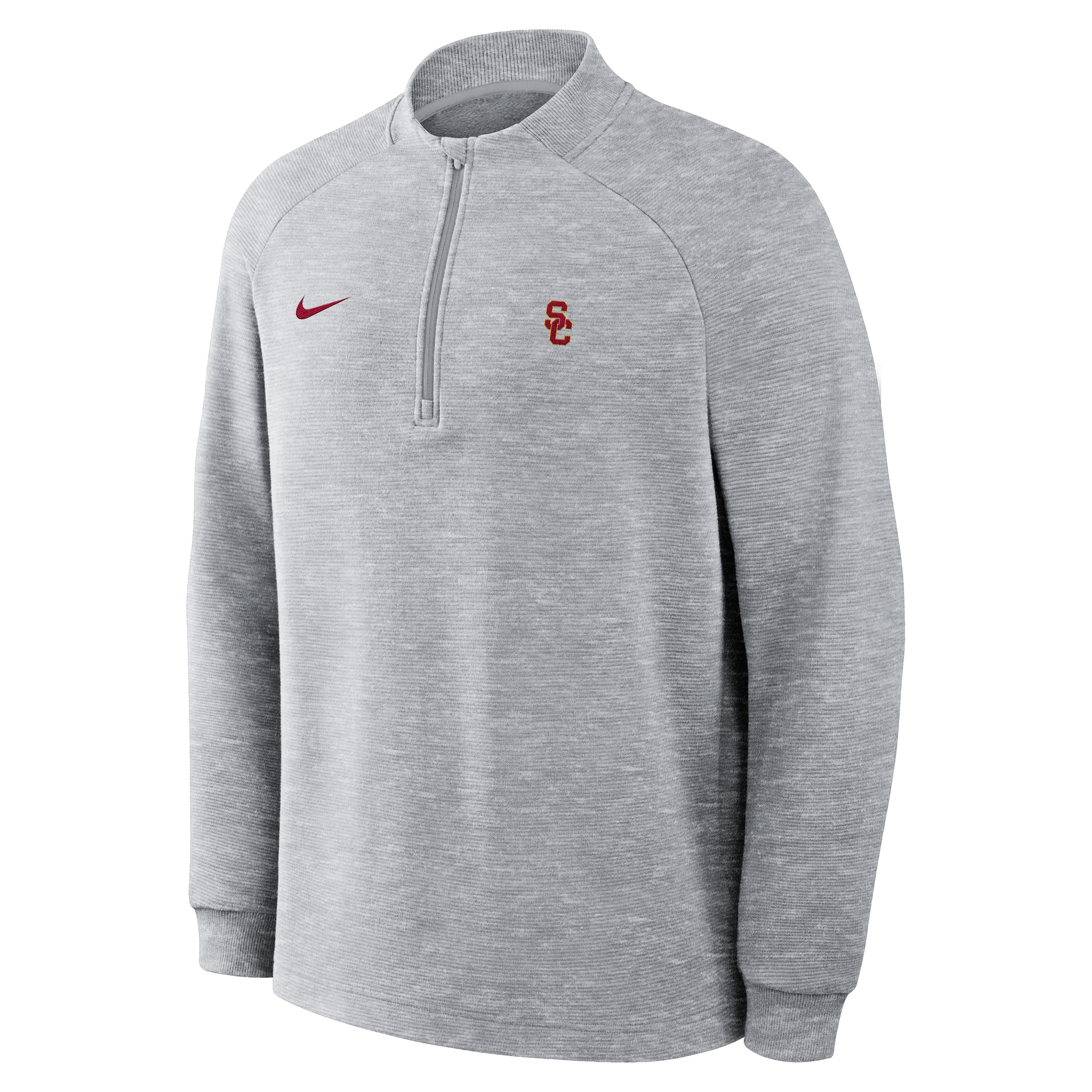 USC Par Nike Men's Therma-FIT College Half-Zip Pullover in Grey | 068F01HSCJ-P8H