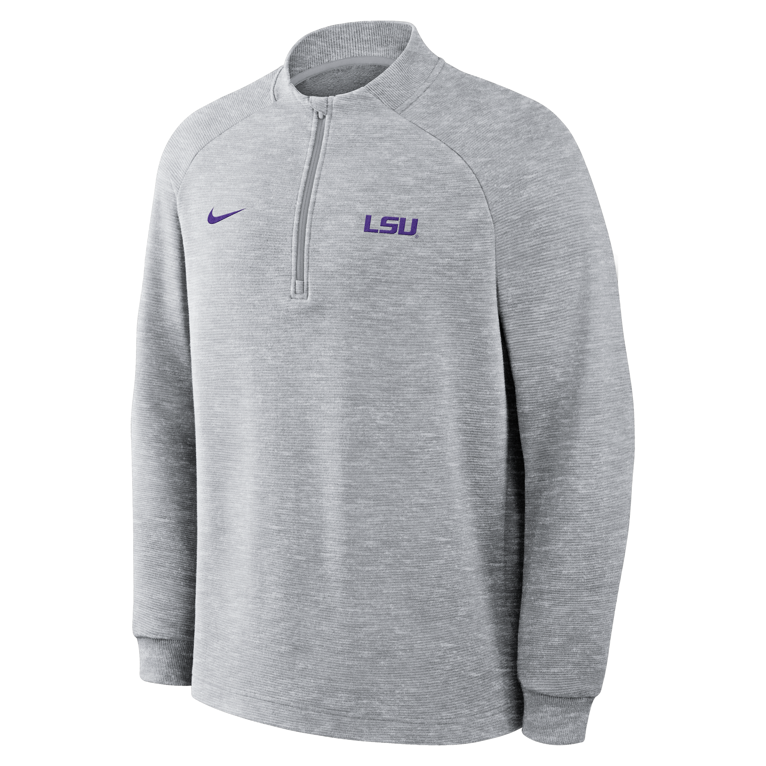 LSU Par Nike Men's Therma-FIT College Half-Zip Pullover in Grey | 068F01HLSN-P8H