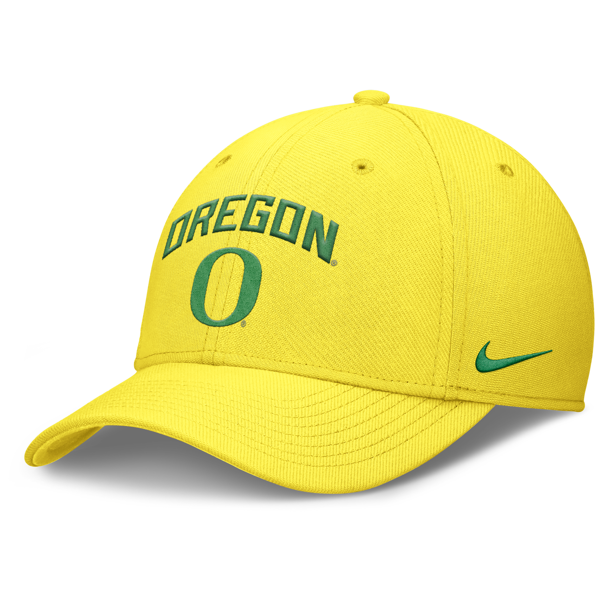 Nike Oregon On-field Rise Swoosh  Men's Dri-fit College Hat In Yellow