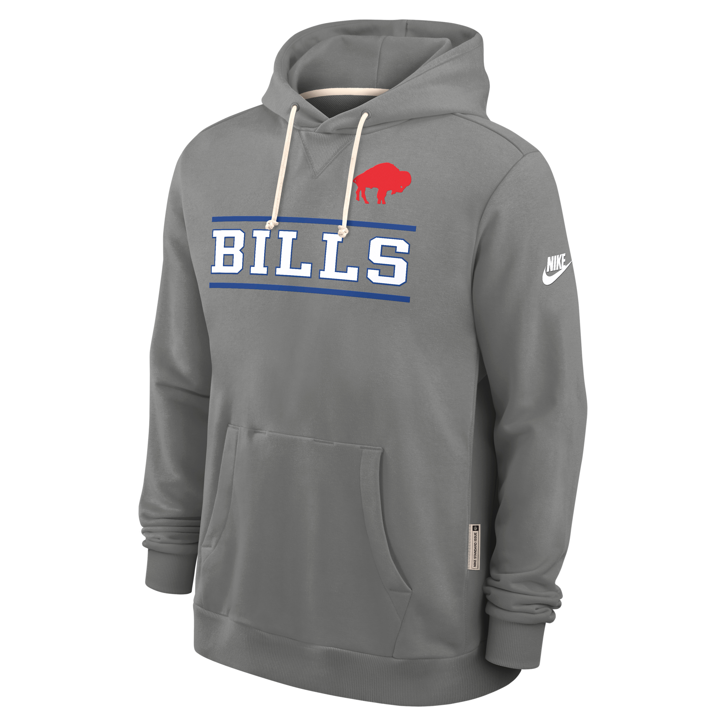 Buffalo Bills Alt Standard Issue Nike Men's Dri-FIT NFL Pullover Hoodie in Grey | 03AZ01PQ81-PT1