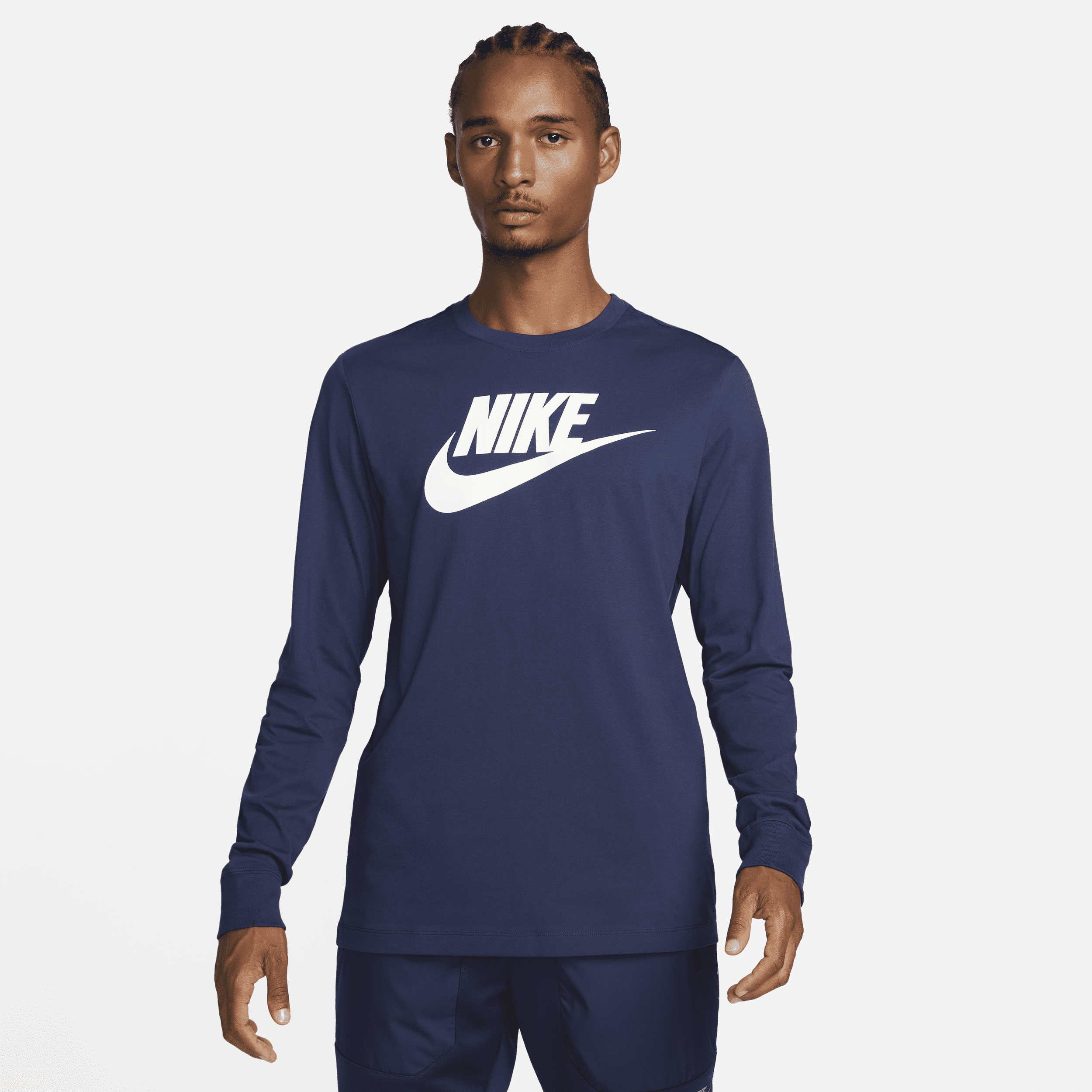 Nike Men's  Sportswear Long-sleeve T-shirt In Blue