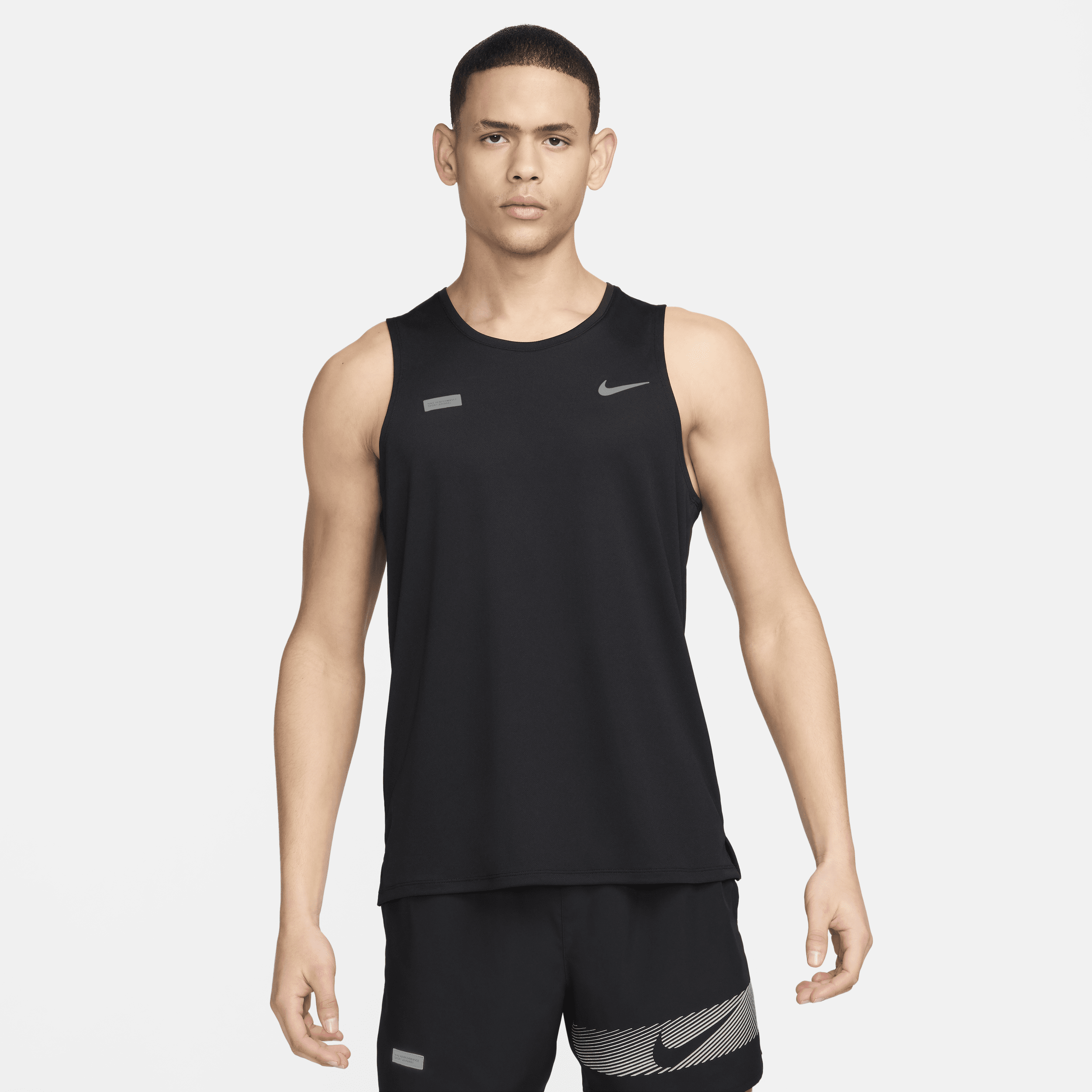 Shop Nike Men's Miler Flash Running Tank Top In Black