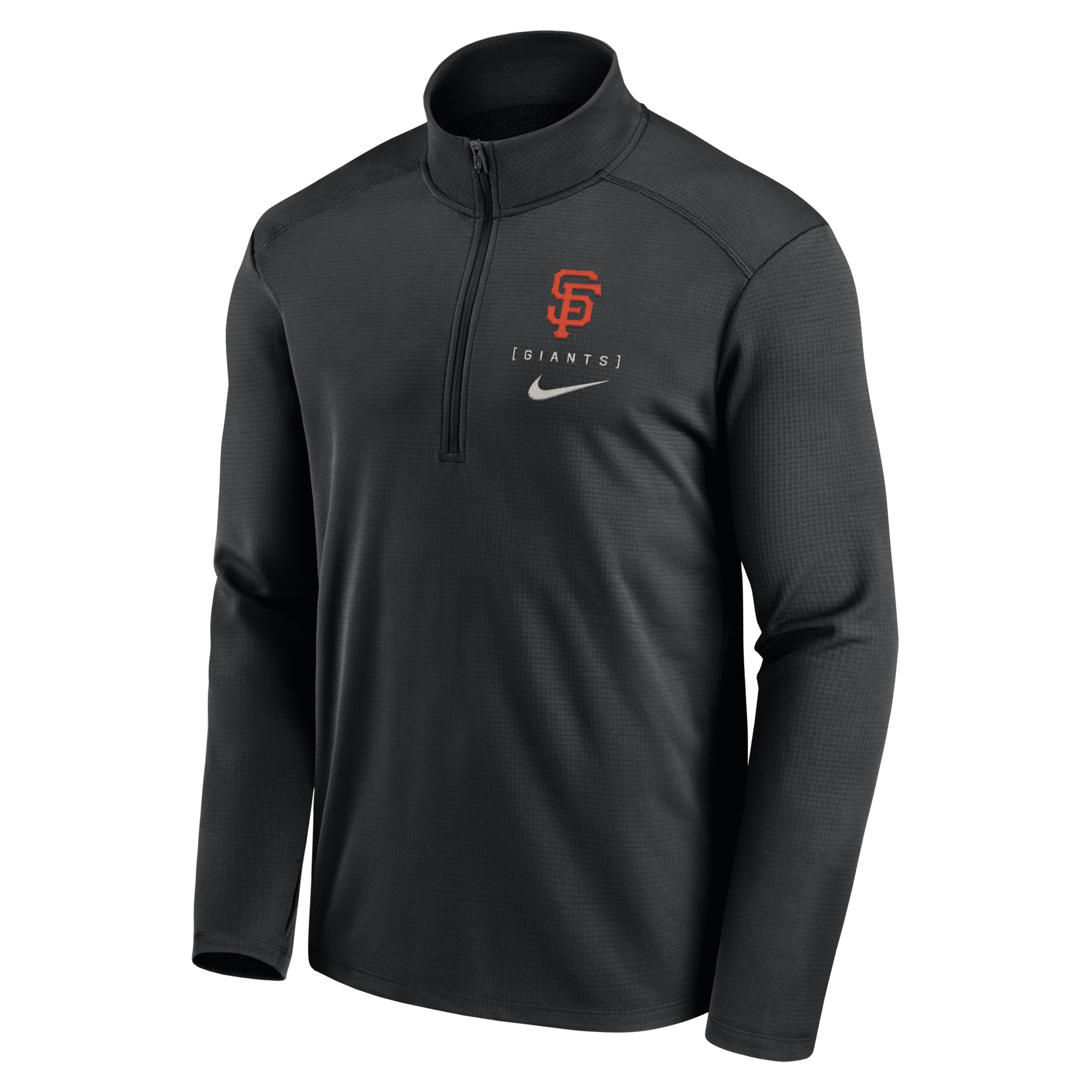 Nike San Francisco Giants Franchise Logo Pacer  Men's Dri-fit Mlb 1/2-zip Jacket In Black