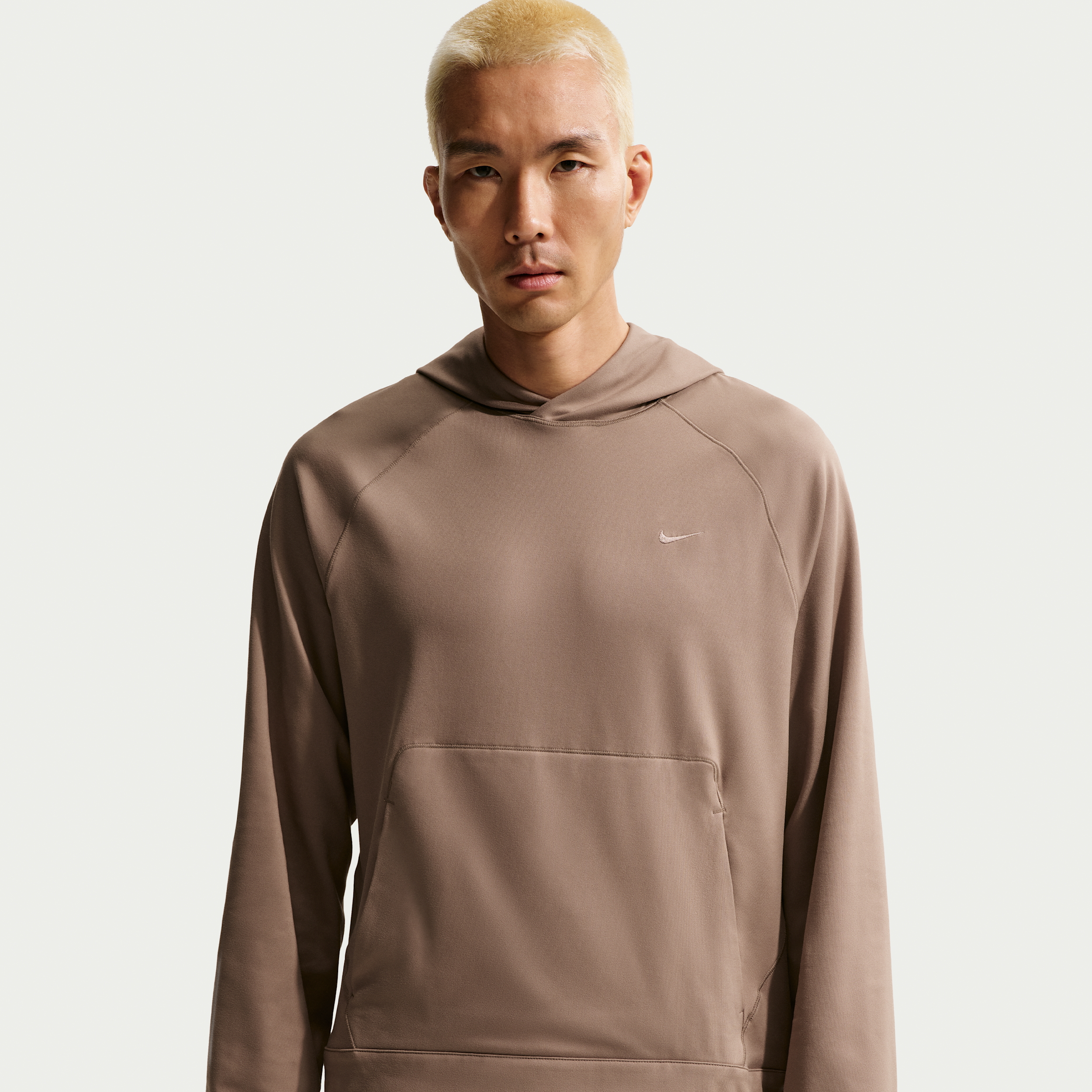Nike Men's Primary NanoKnit Dri-FIT UV Protection Pullover Performance Hoodie in Brown | II1304-214