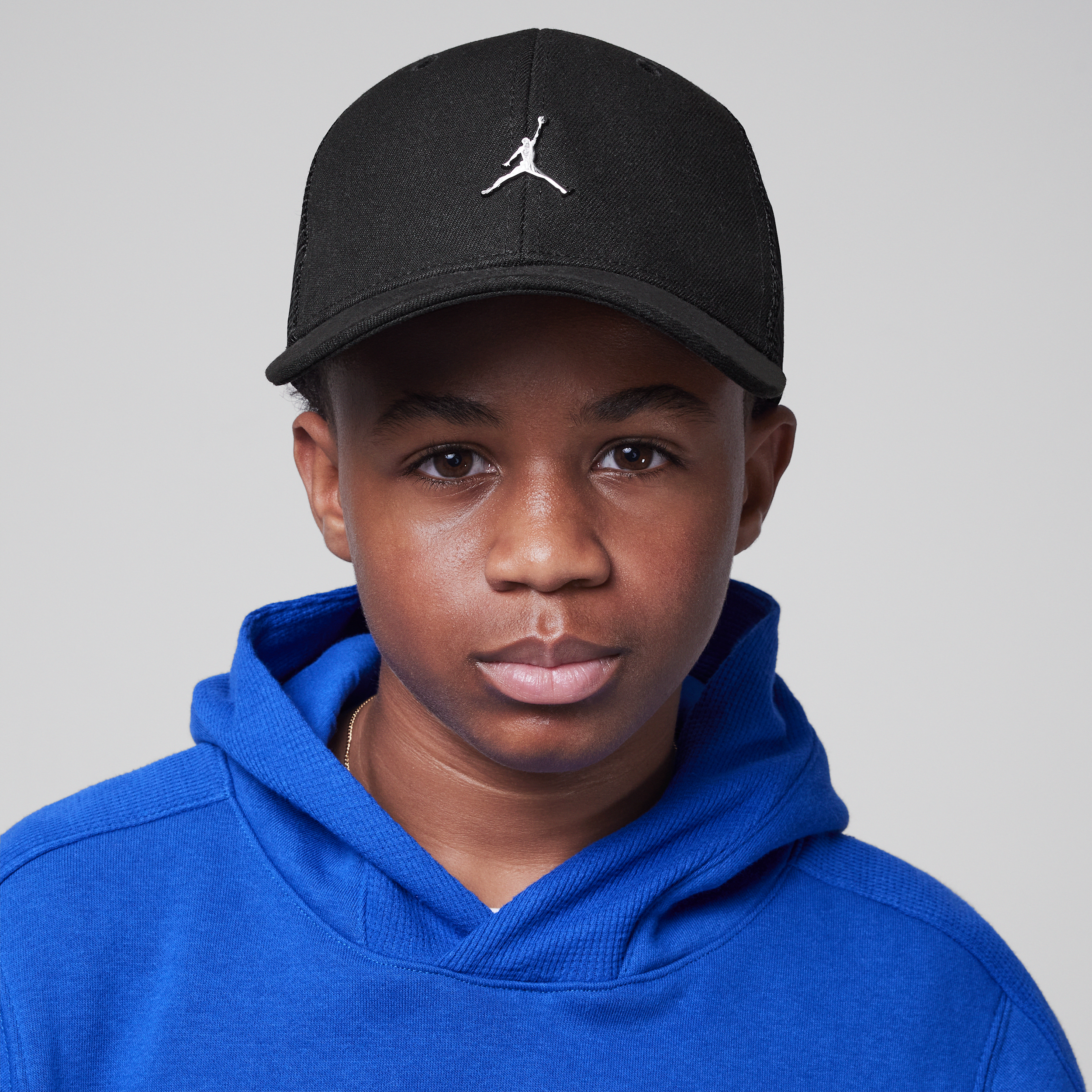 Shop Jordan Big Kids' Metal Jumpman Trucker Hat In Black