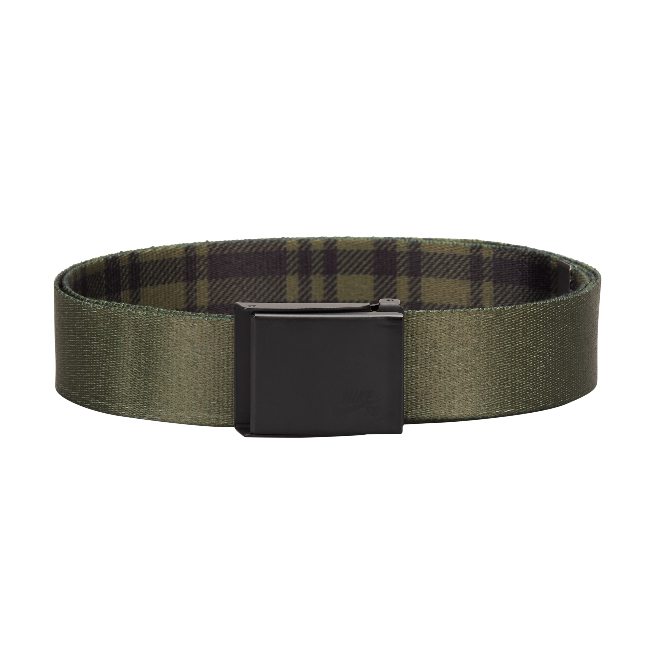 Nike Unisex Sb Reversible Flannel Web Belt In Green