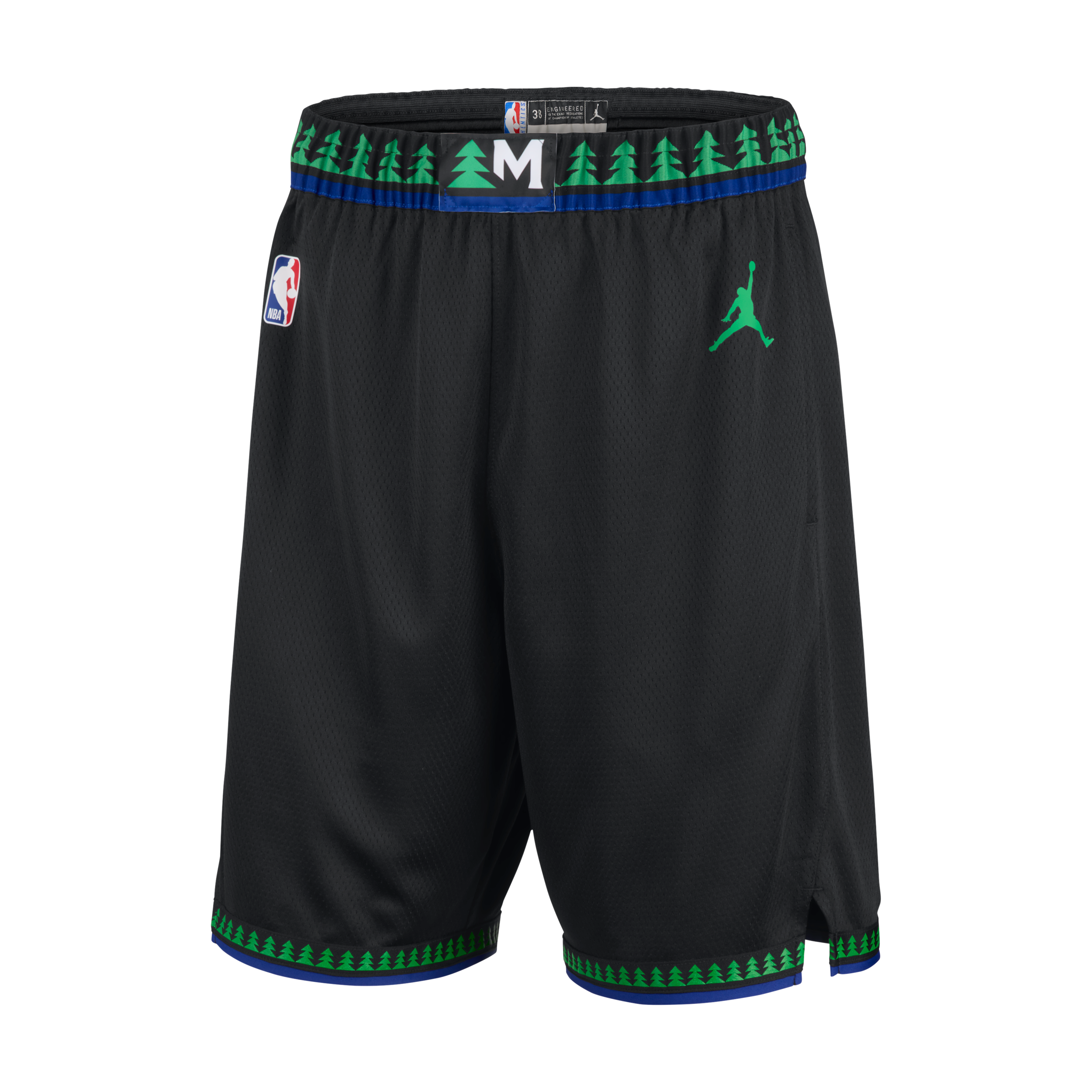 Jordan Men's Black Minnesota Timberwolves Statement Edition Swingman Shorts - Black, Green