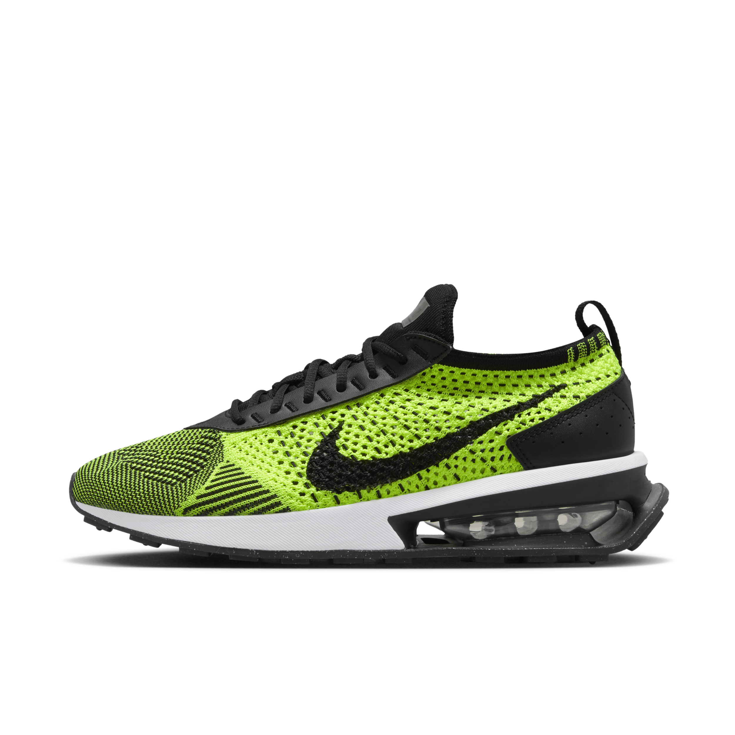 Shop Nike Women's Air Max Flyknit Racer Shoes In Yellow