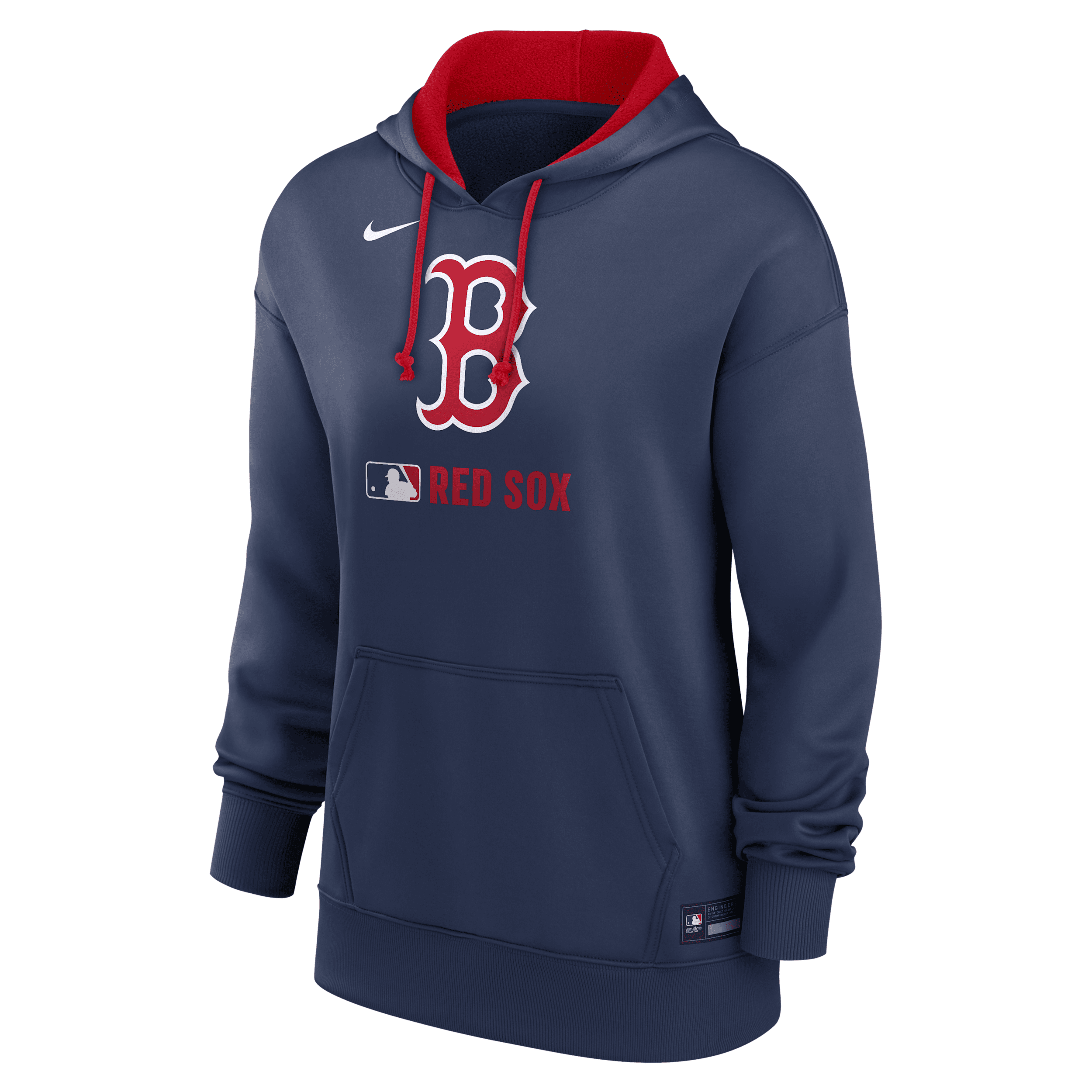 Nike Women's Boston Red Sox Authentic Collection Therma Mlb Pullover Hoodie In Blue