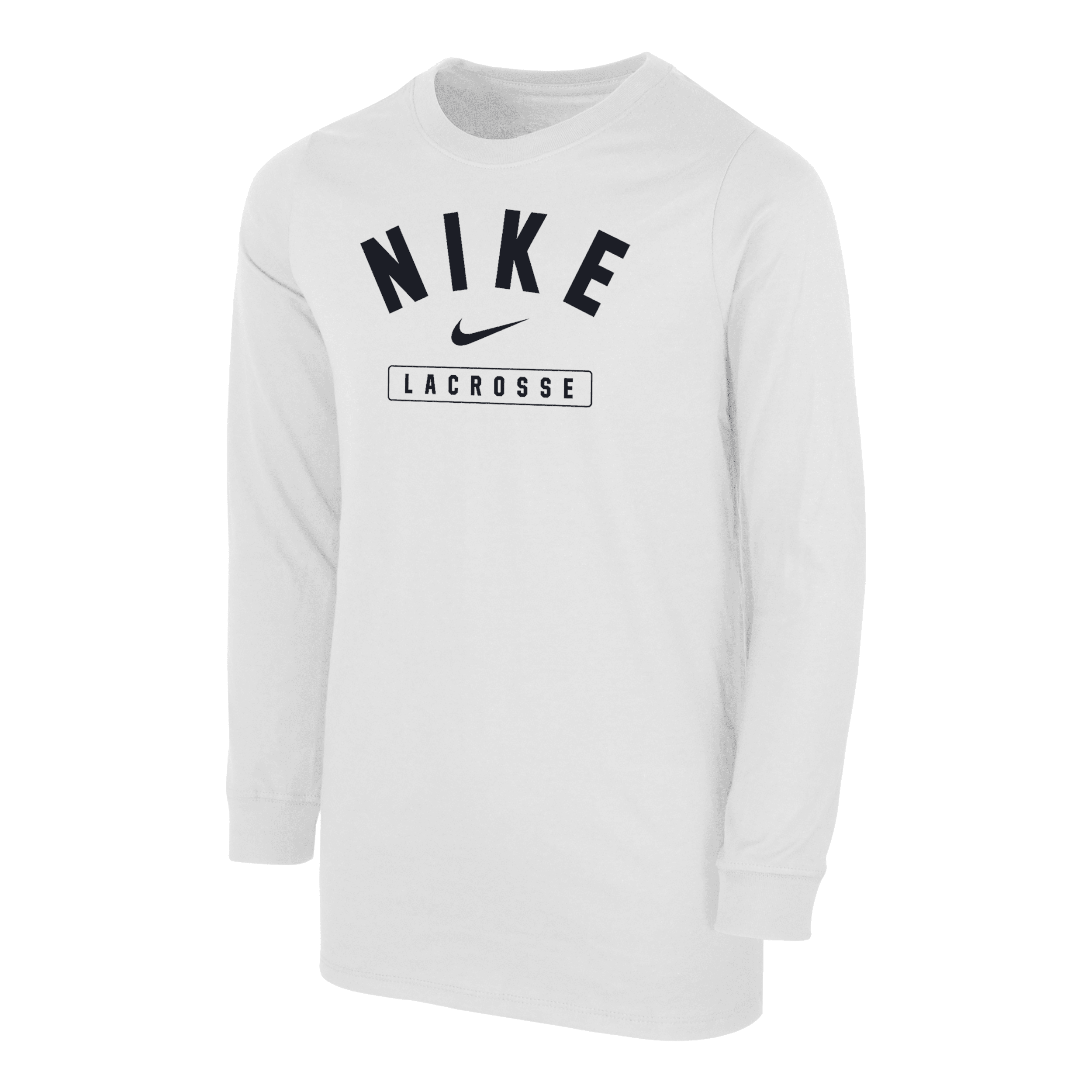 Nike Lacrosse Big Kids' (boys') Long-sleeve T-shirt In White