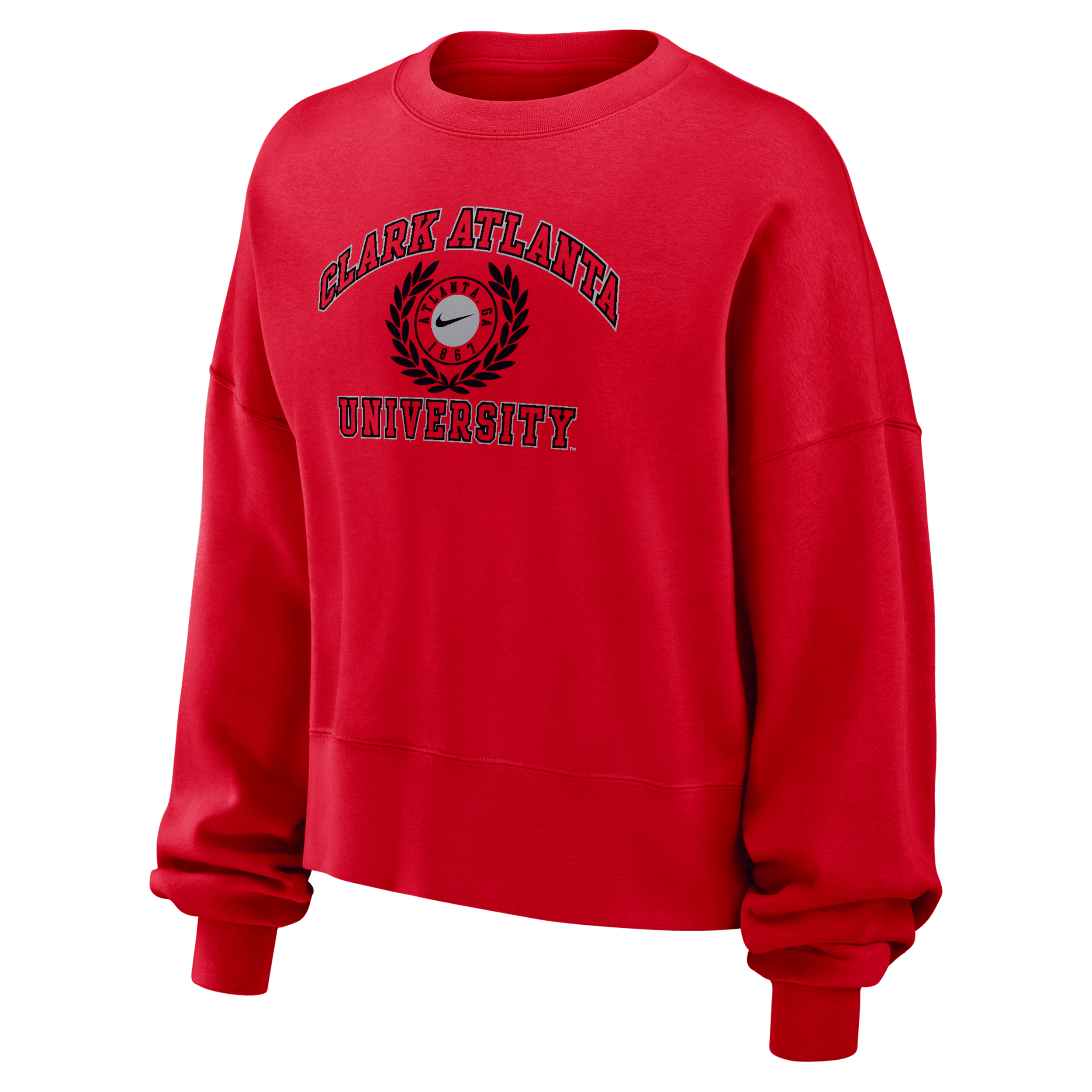 Nike Clark Atlanta Women's College Crew-neck Sweatshirt In Red