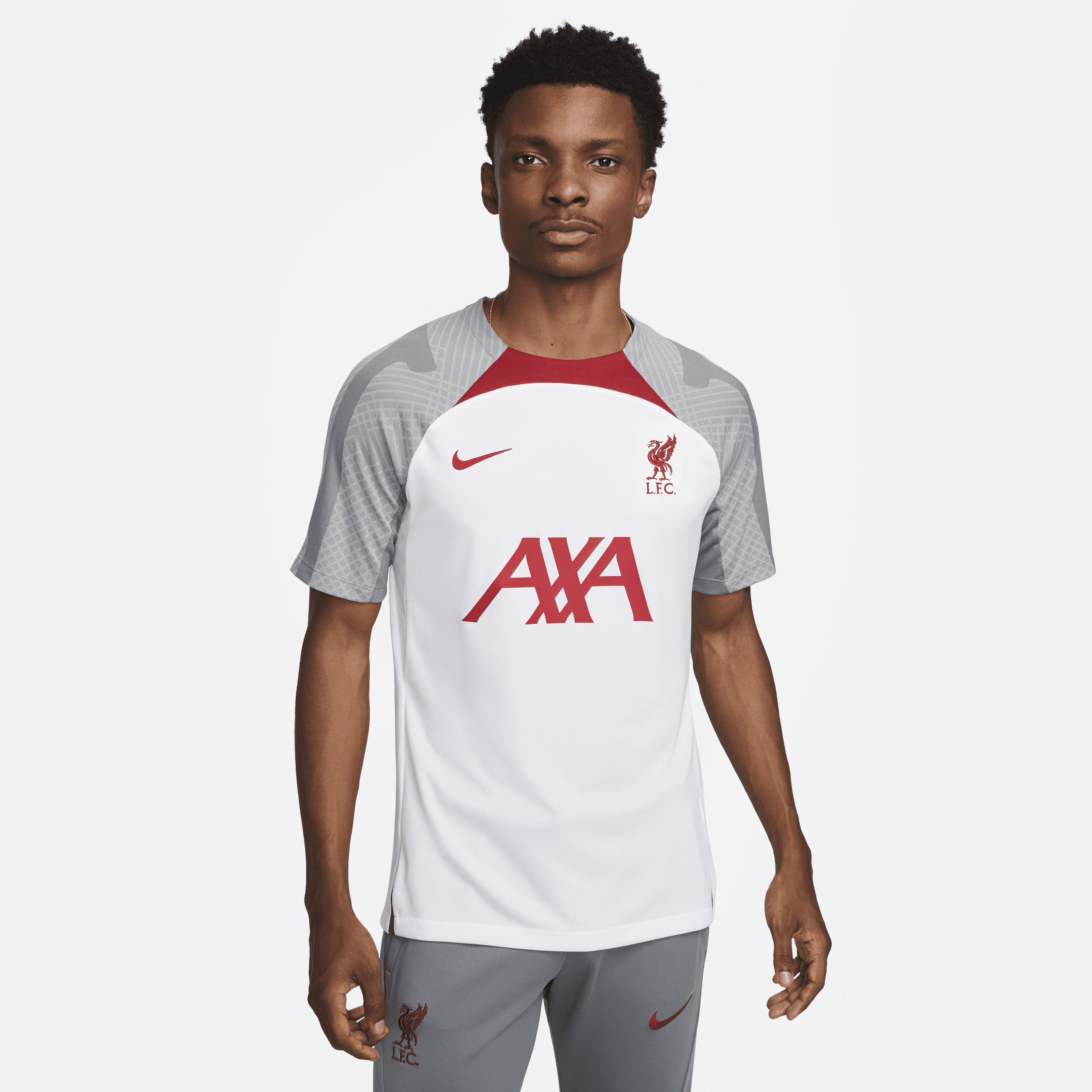 Shop Nike Liverpool Strike  Men's Dri-fit Soccer Top In White