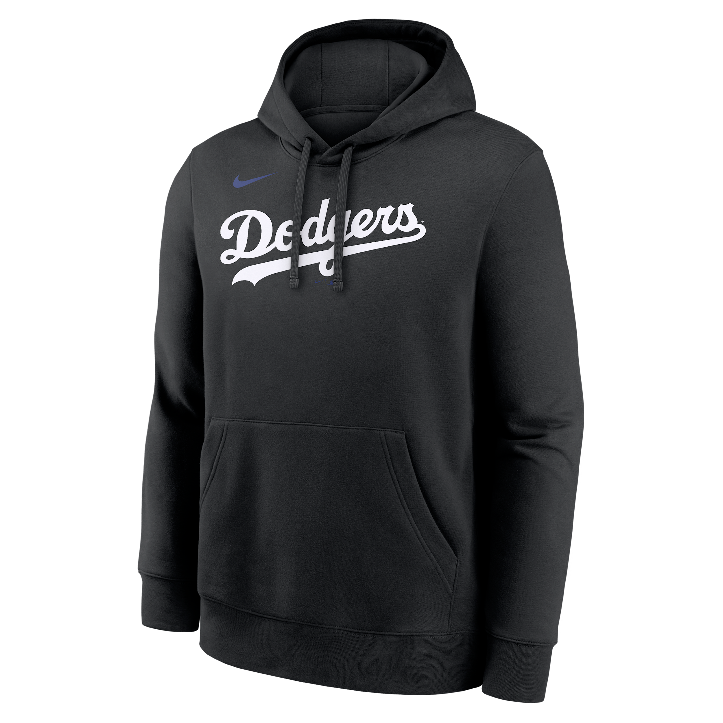 Los Angeles Dodgers Club Nike Men's MLB Pullover Hoodie in Black | NKDK00ALD-TXY