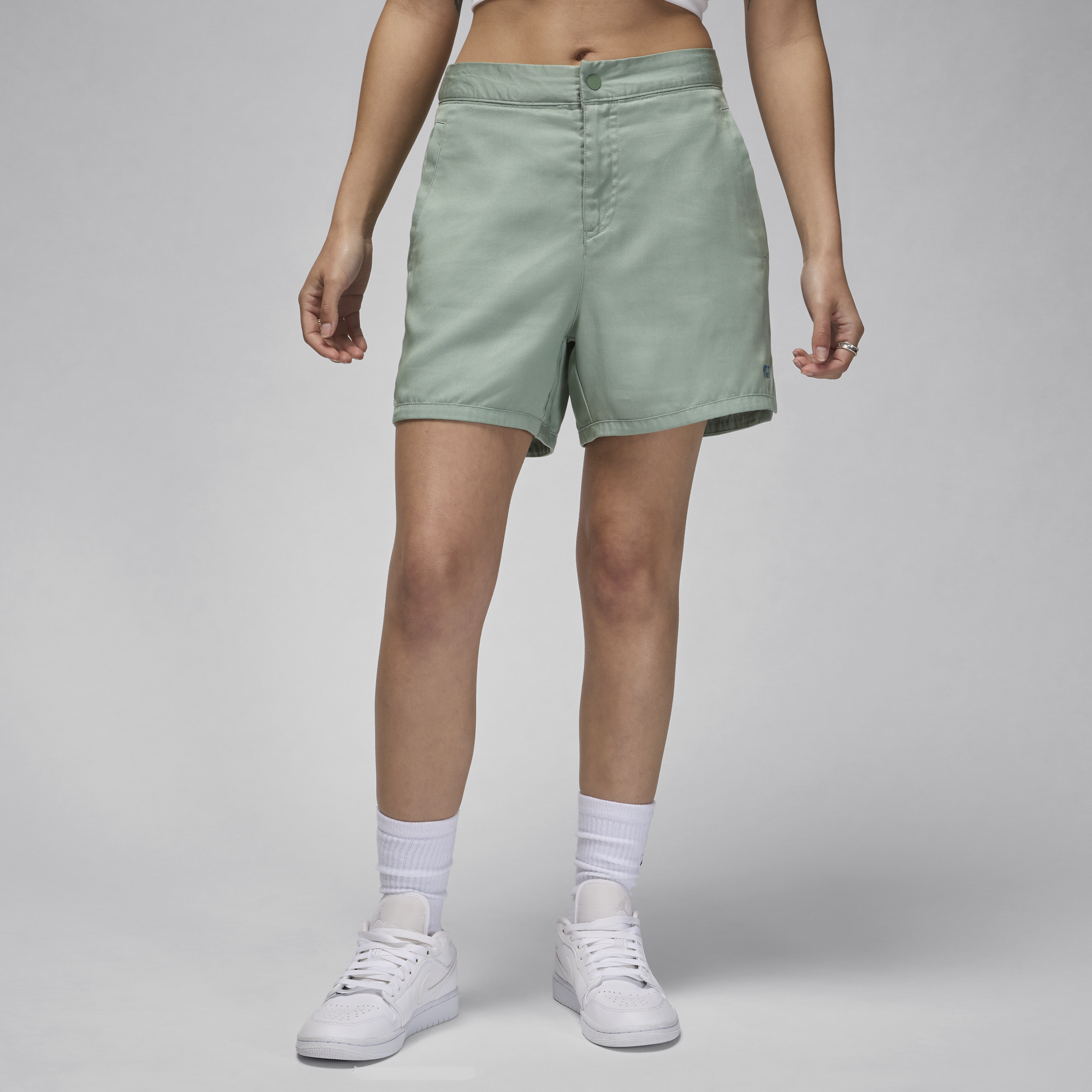 Shop Jordan Women's  Woven Shorts In Green