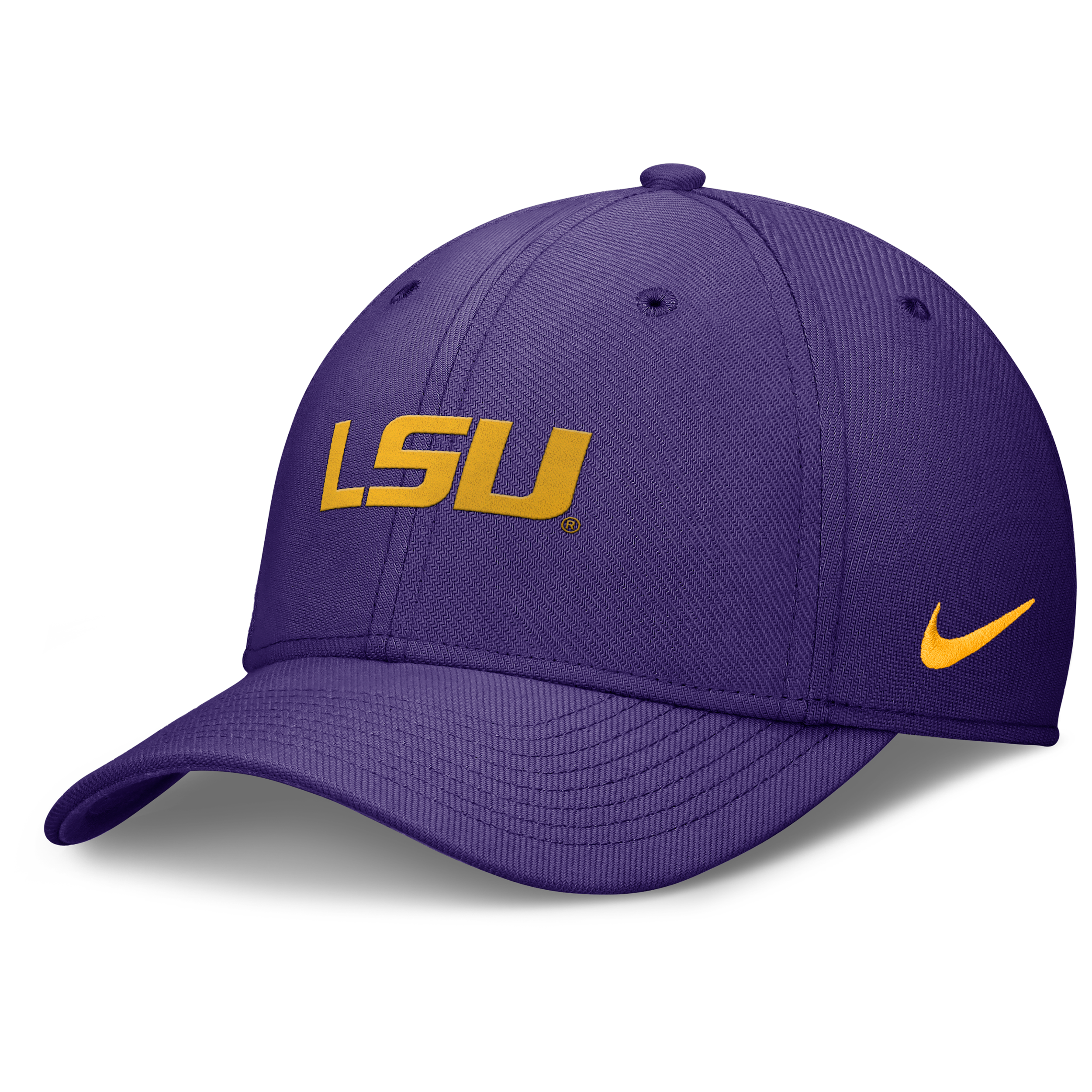 Nike Lsu Tigers On-field Swoosh  Men's Dri-fit College Hat In Purple
