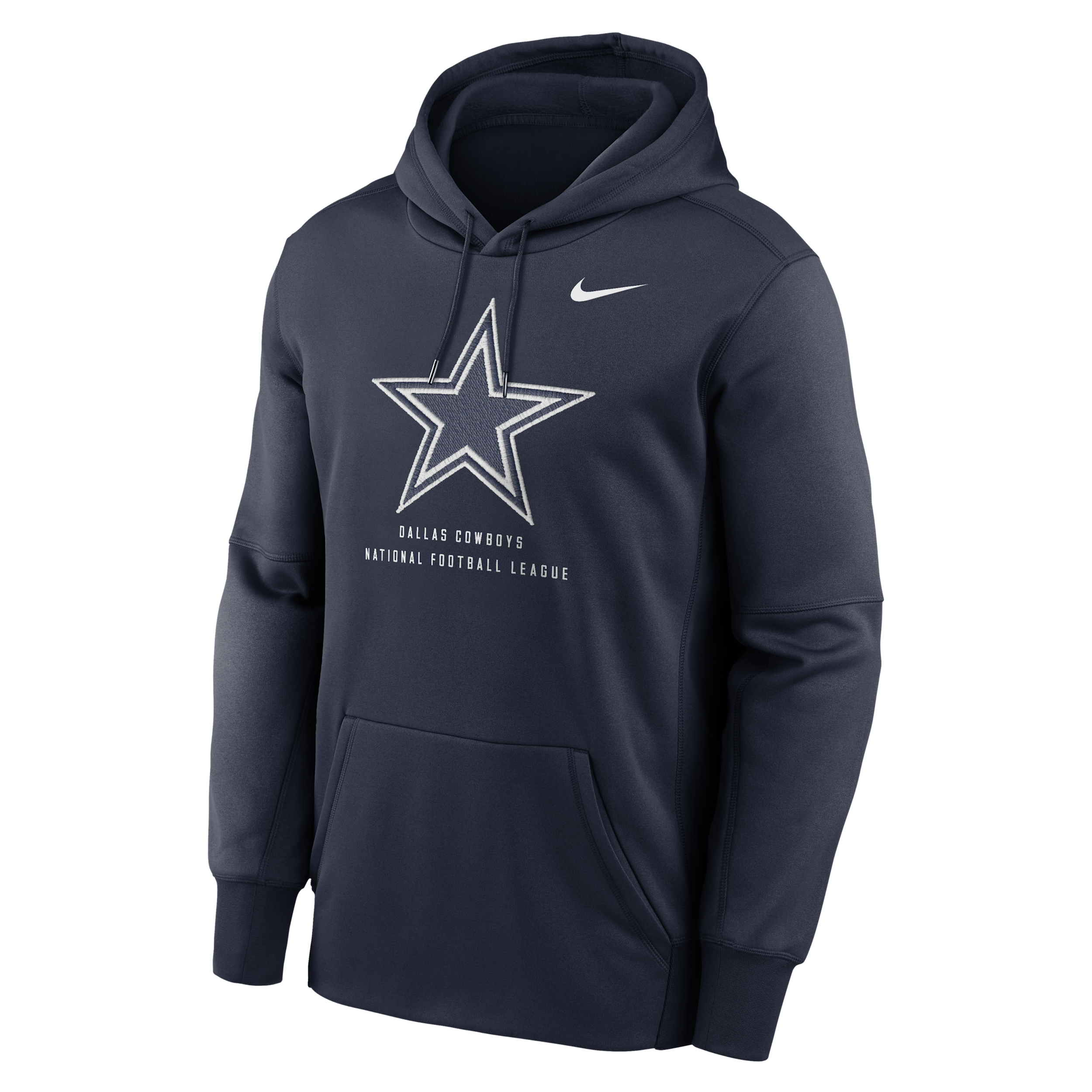 Men's Dallas Cowboys Nike Therma NFL Pullover Hoodie in Blue | NKAQ41S7RD-R7Q