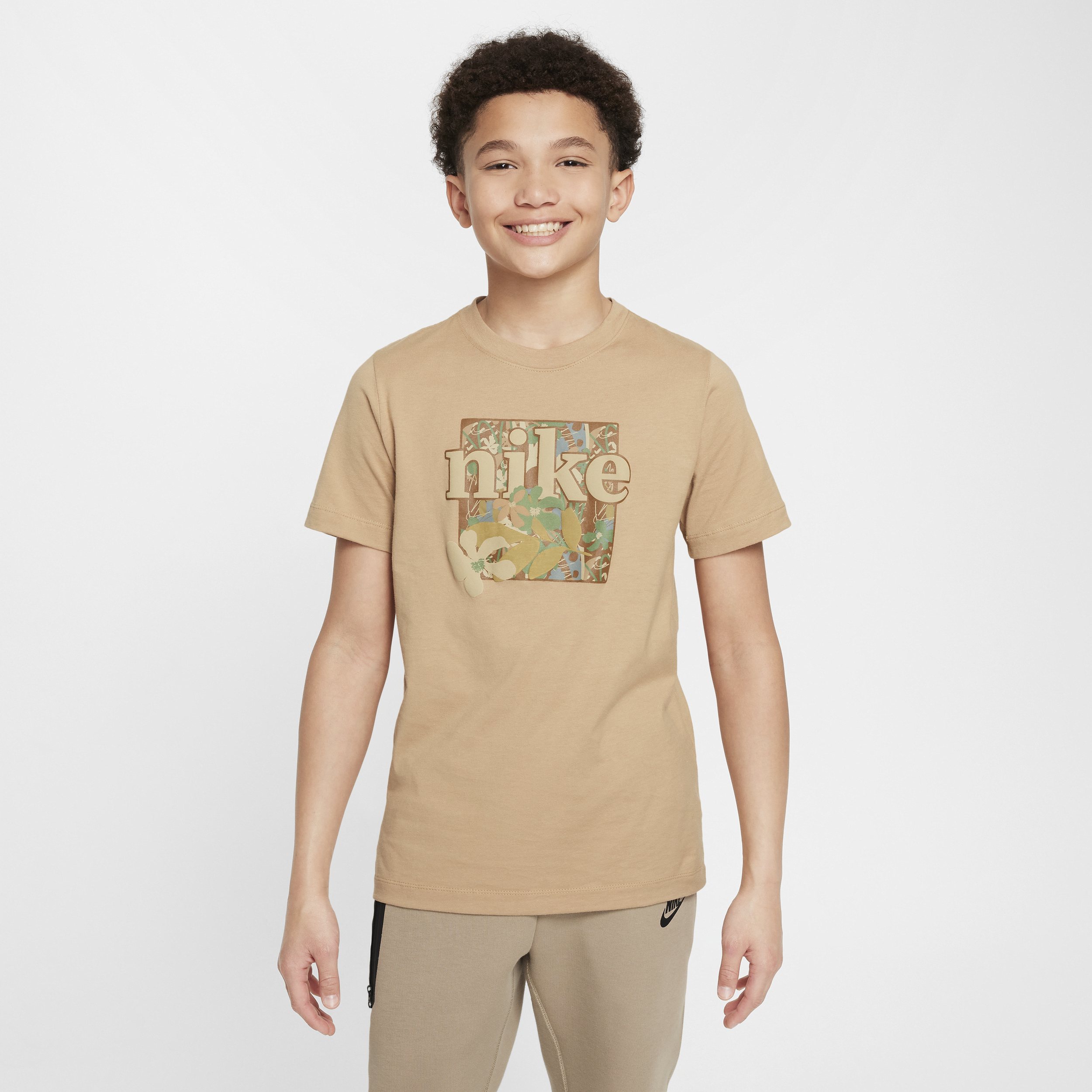 Shop Nike Sportswear Big Kids' T-shirt In Brown