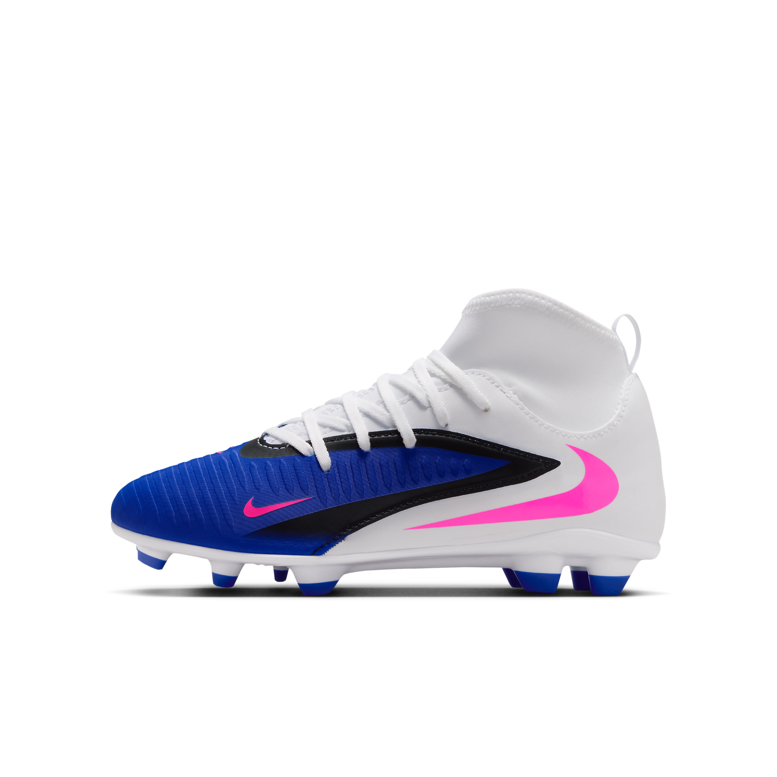 Nike Jr. Phantom 6 High Club Big Kids' Multi-Ground Soccer Cleats in Blue | HQ2022-446
