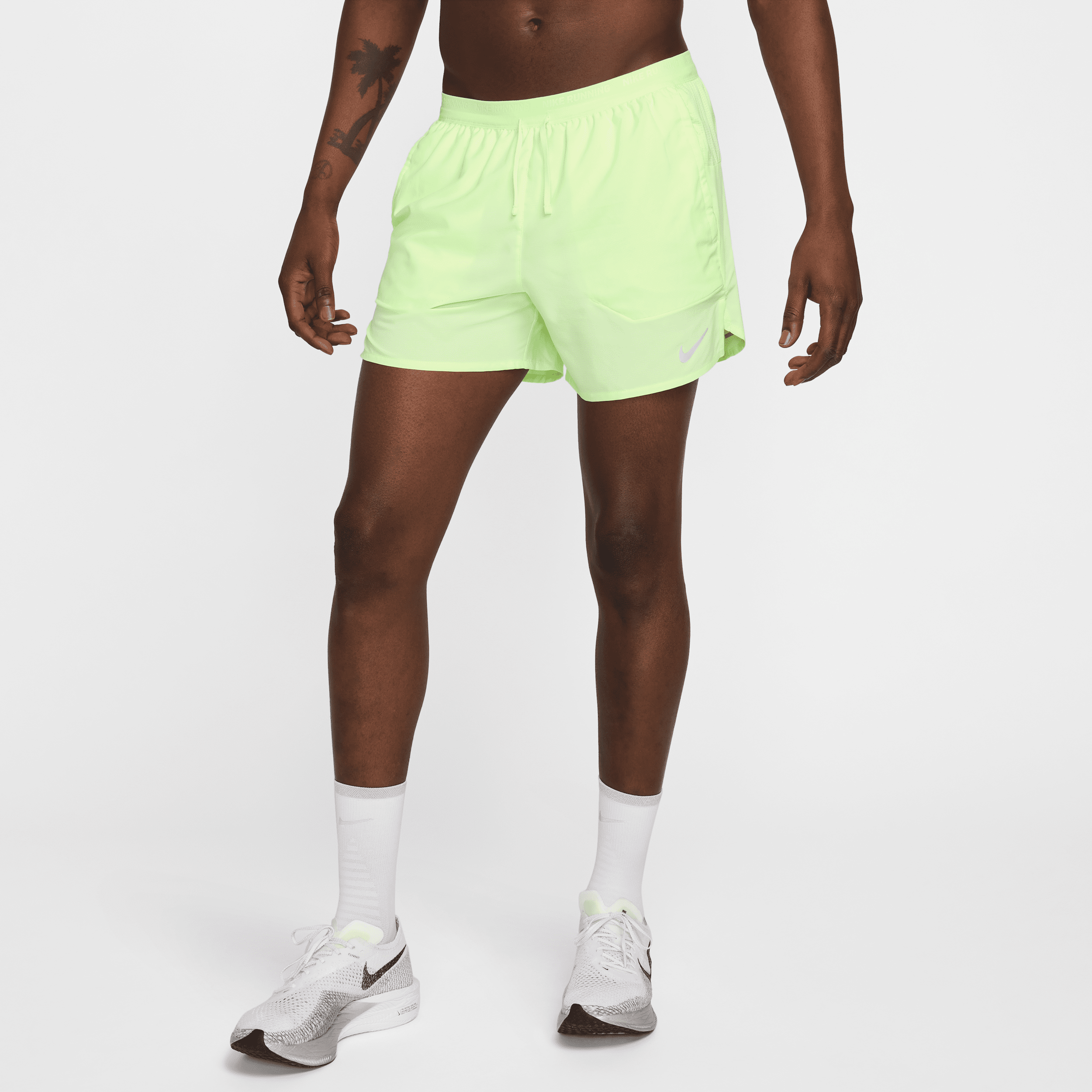 Nike Men's Stride Dri-fit 5" Brief-lined Running Shorts In Yellow