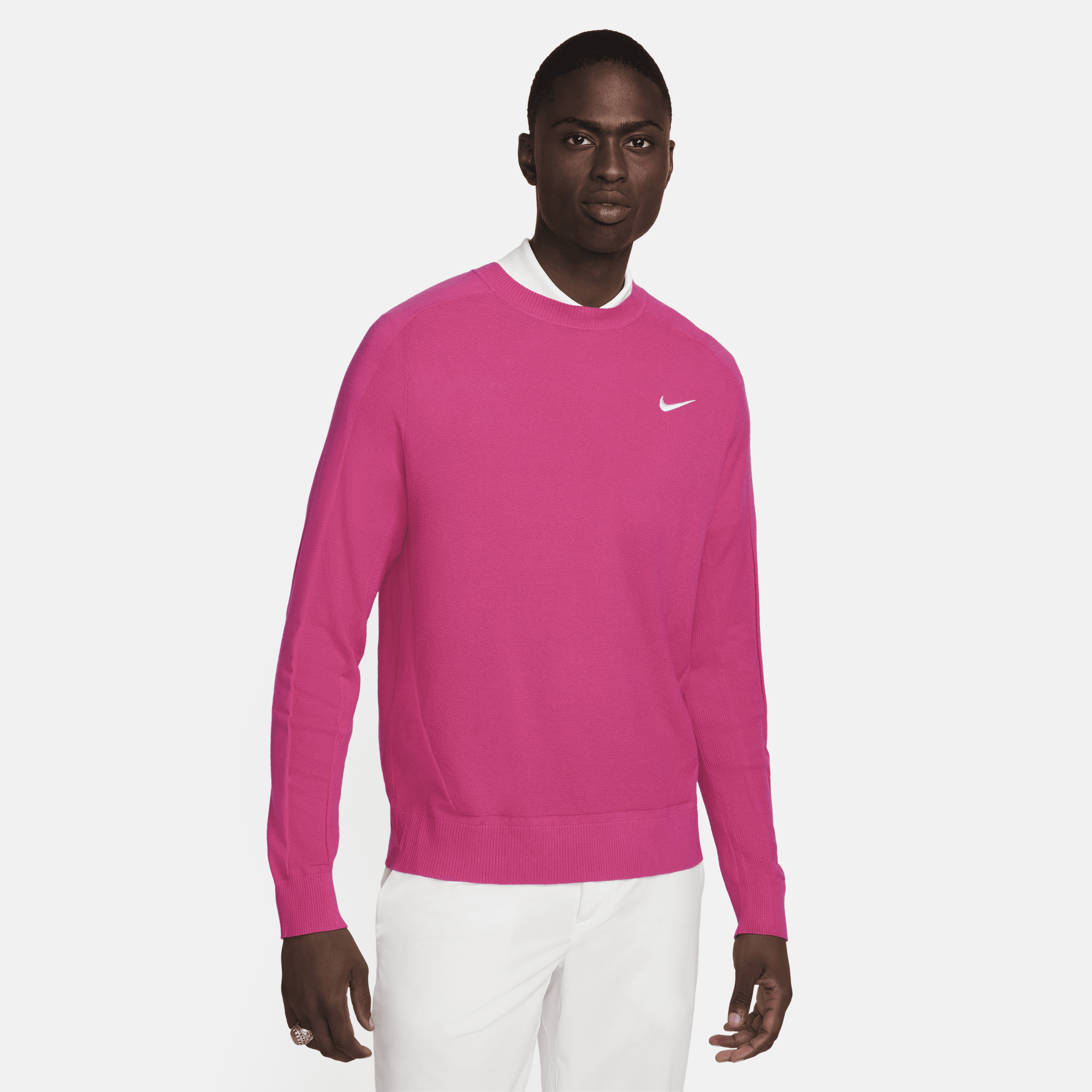 Nike Men's Tiger Woods Knit Golf Sweater In Pink