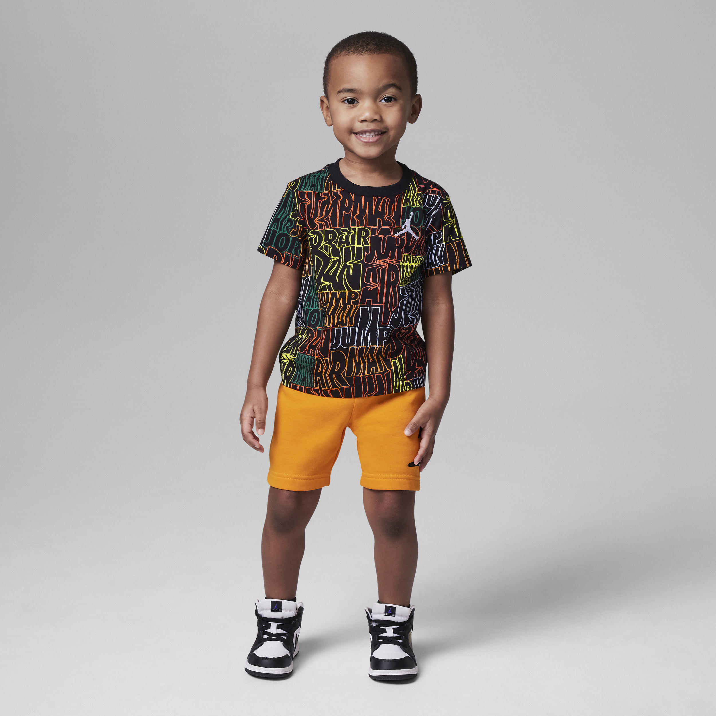 Shop Jordan Fuel Up, Cool Down Toddler Shorts Set In Orange