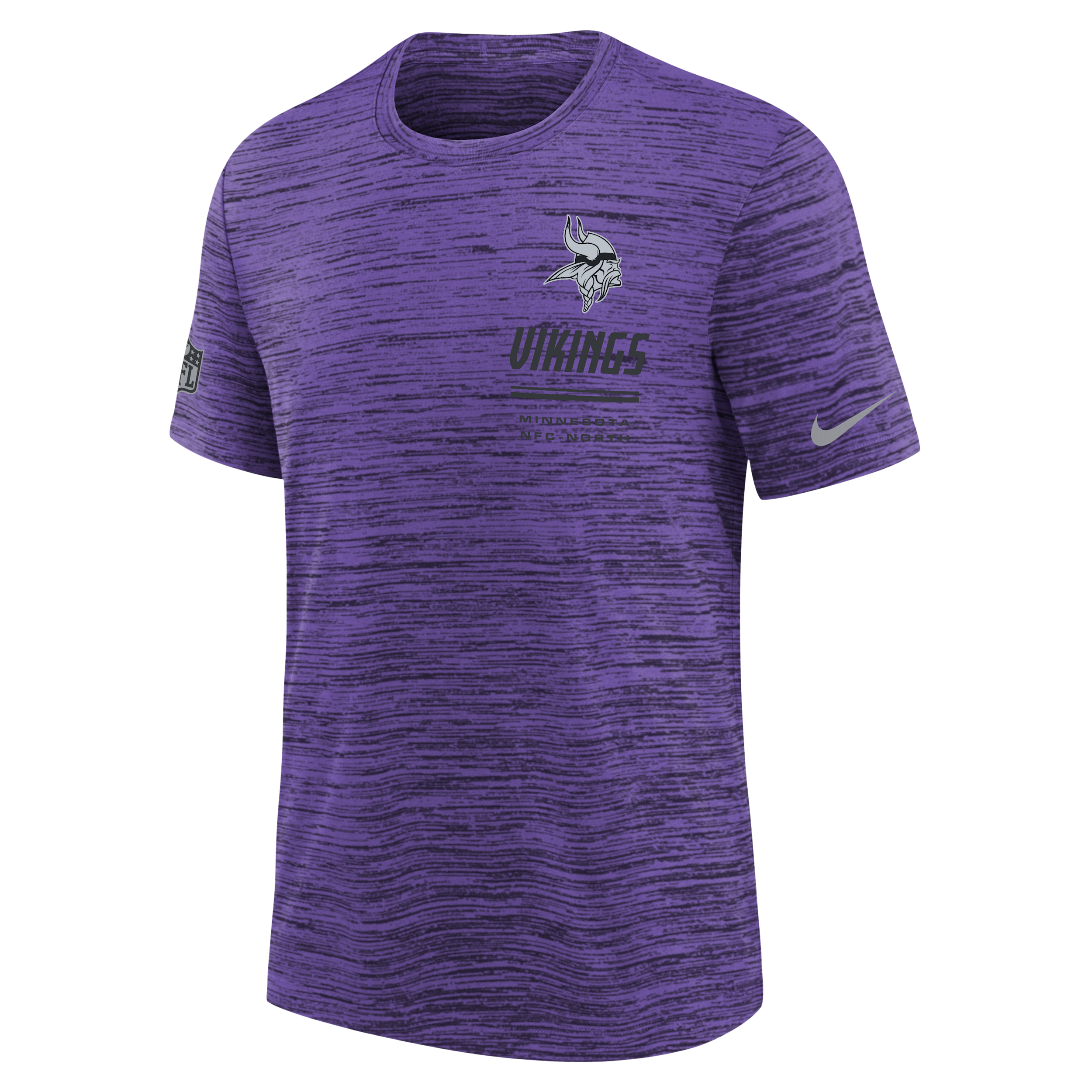Minnesota Vikings Sideline Team Issue Velocity Big Kids' Nike Dri-FIT NFL T-Shirt in Purple | Z1B7NFRKVIK-NBX