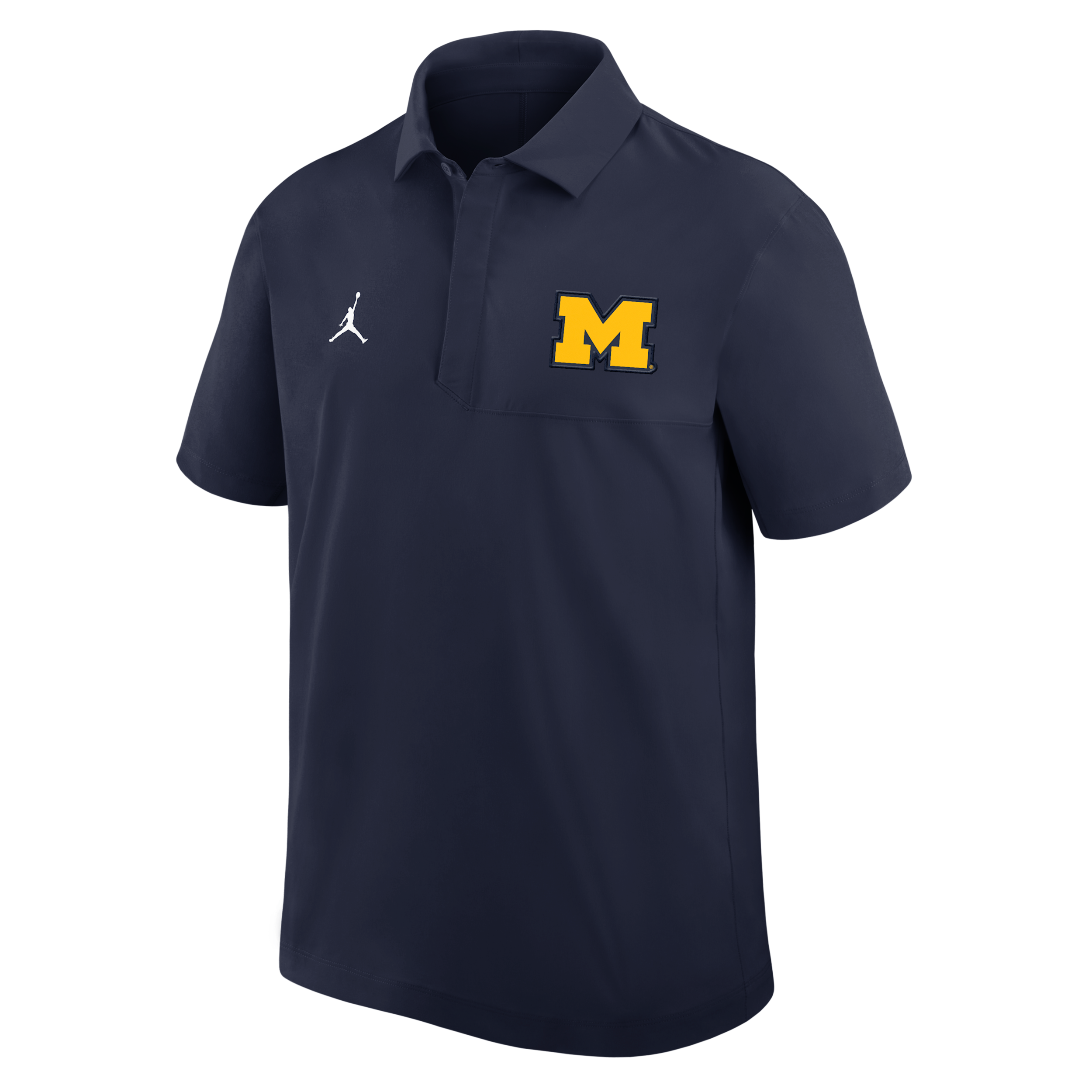 Jordan Men's Navy Michigan Wolverines Primetime Victory Primary Logo Performance Polo Shirt In Blue