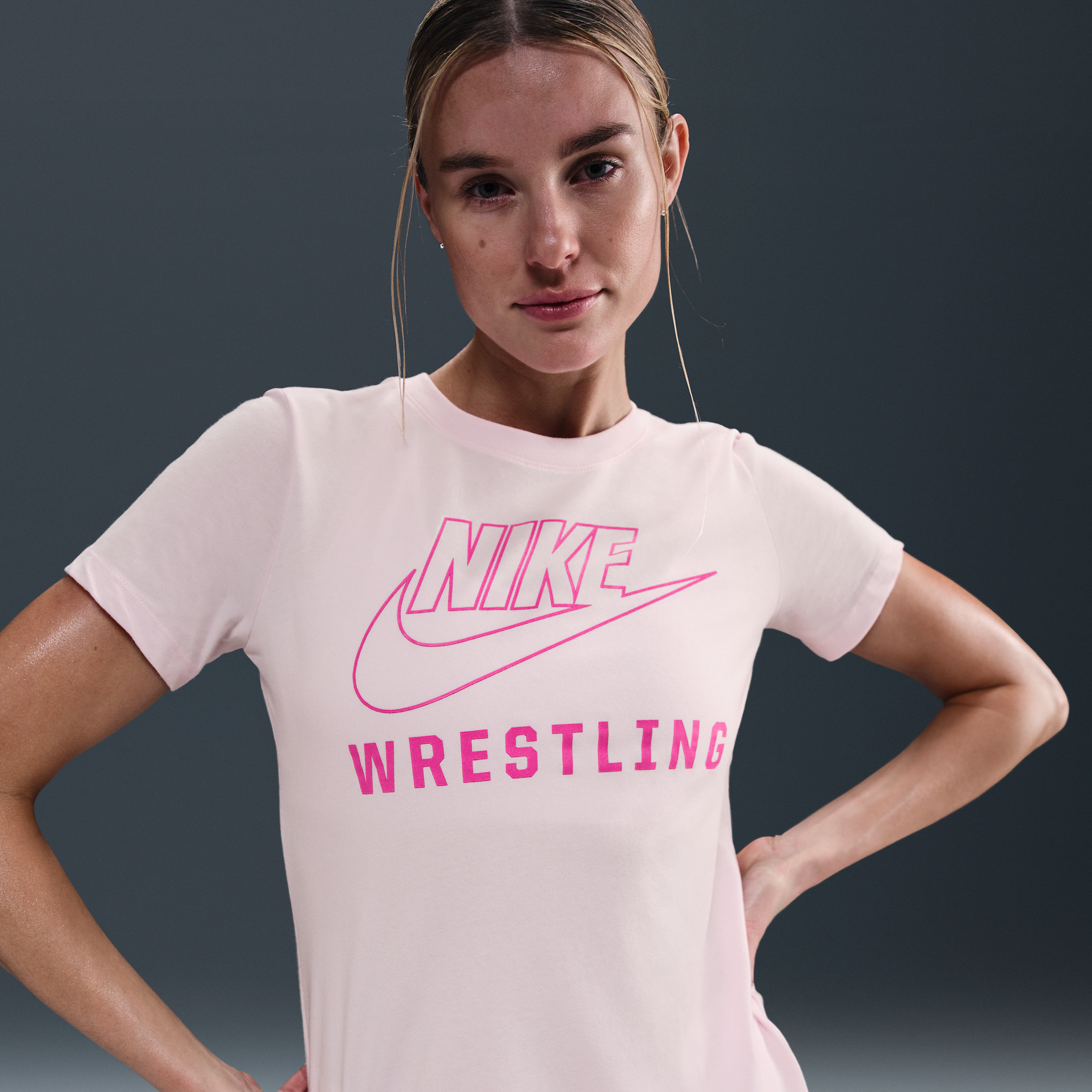 Nike Women's Swoosh Wrestling T-shirt In Pink