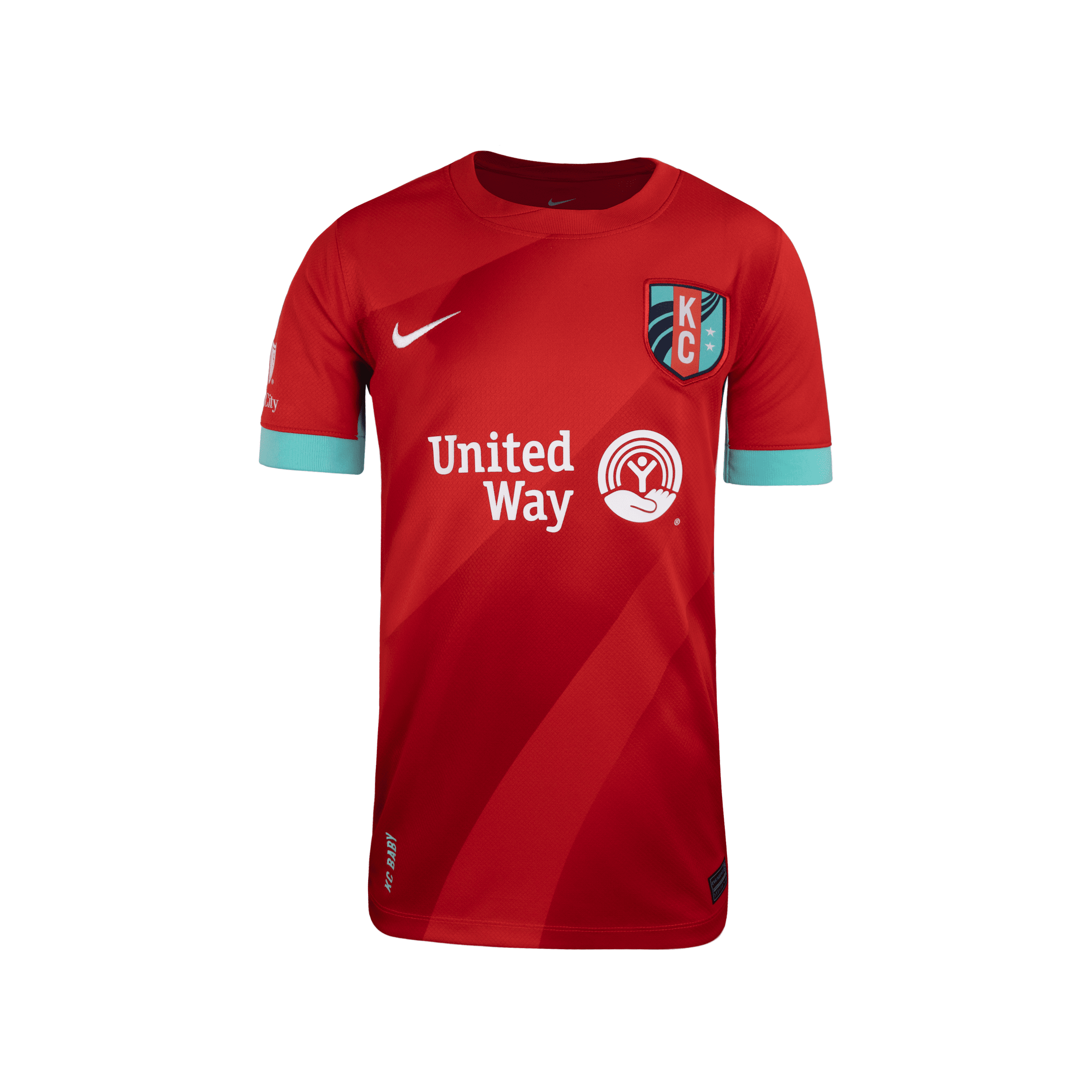 Nike Kc Current 2025 Stadium Home Big Kids' Dri-fit Nwsl Replica Jersey In Red