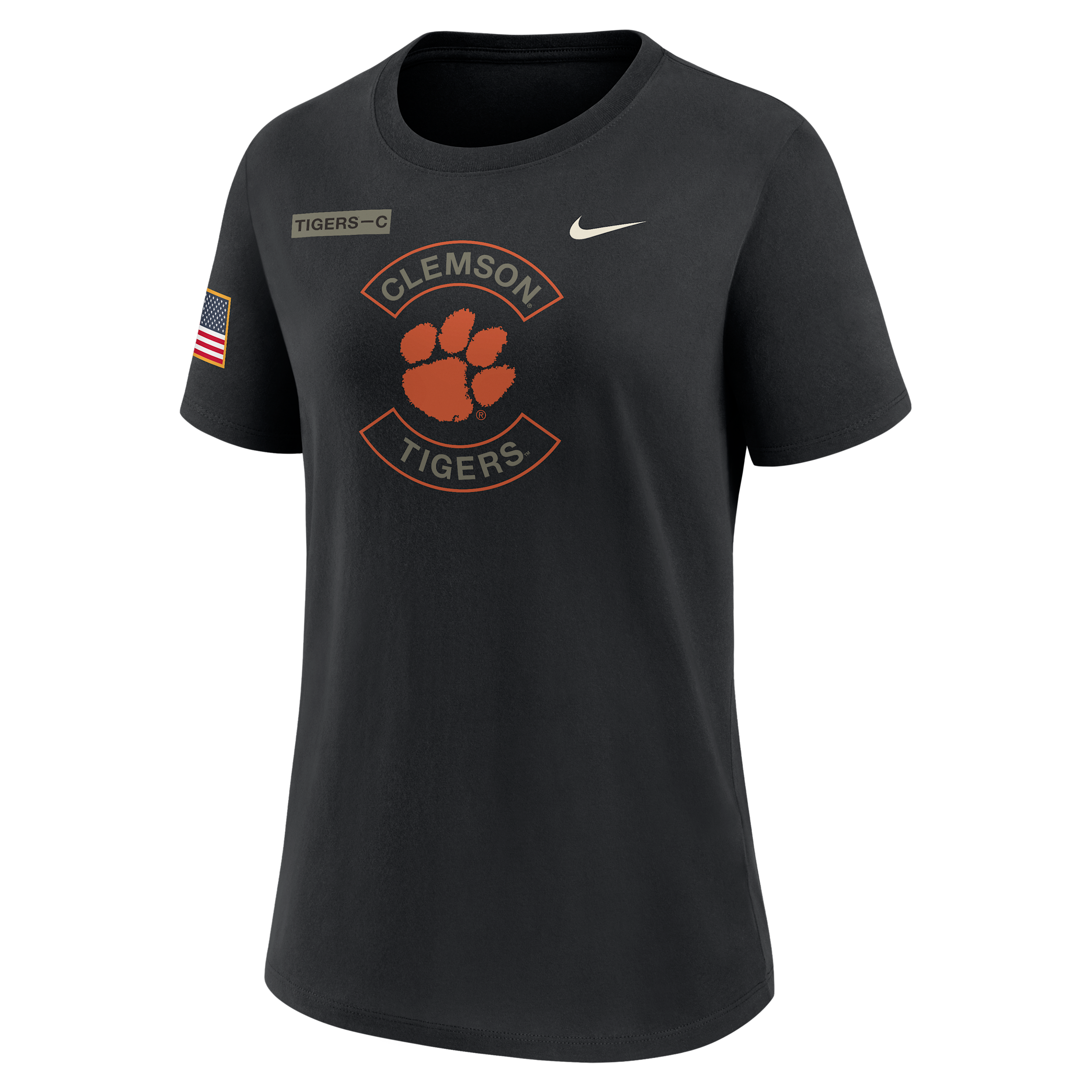 Nike Clemson Military Appreciation  Women's Dri-fit College T-shirt In Black